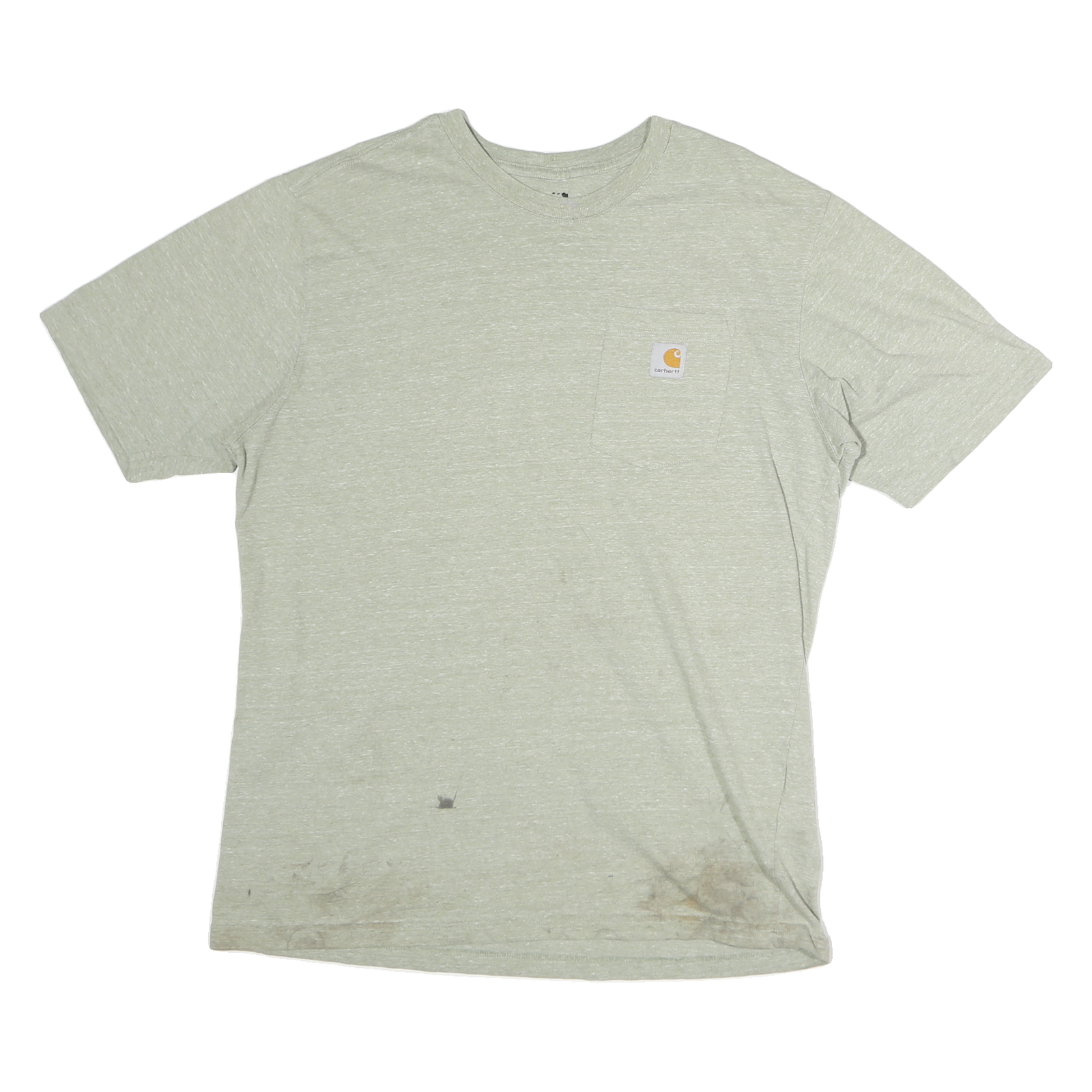 CARHARTT Mens Beige T-Shirt L Short Sleeve Crew Neck Pocket Casual Top Refurbished - N/A refurbished available on Cerqular