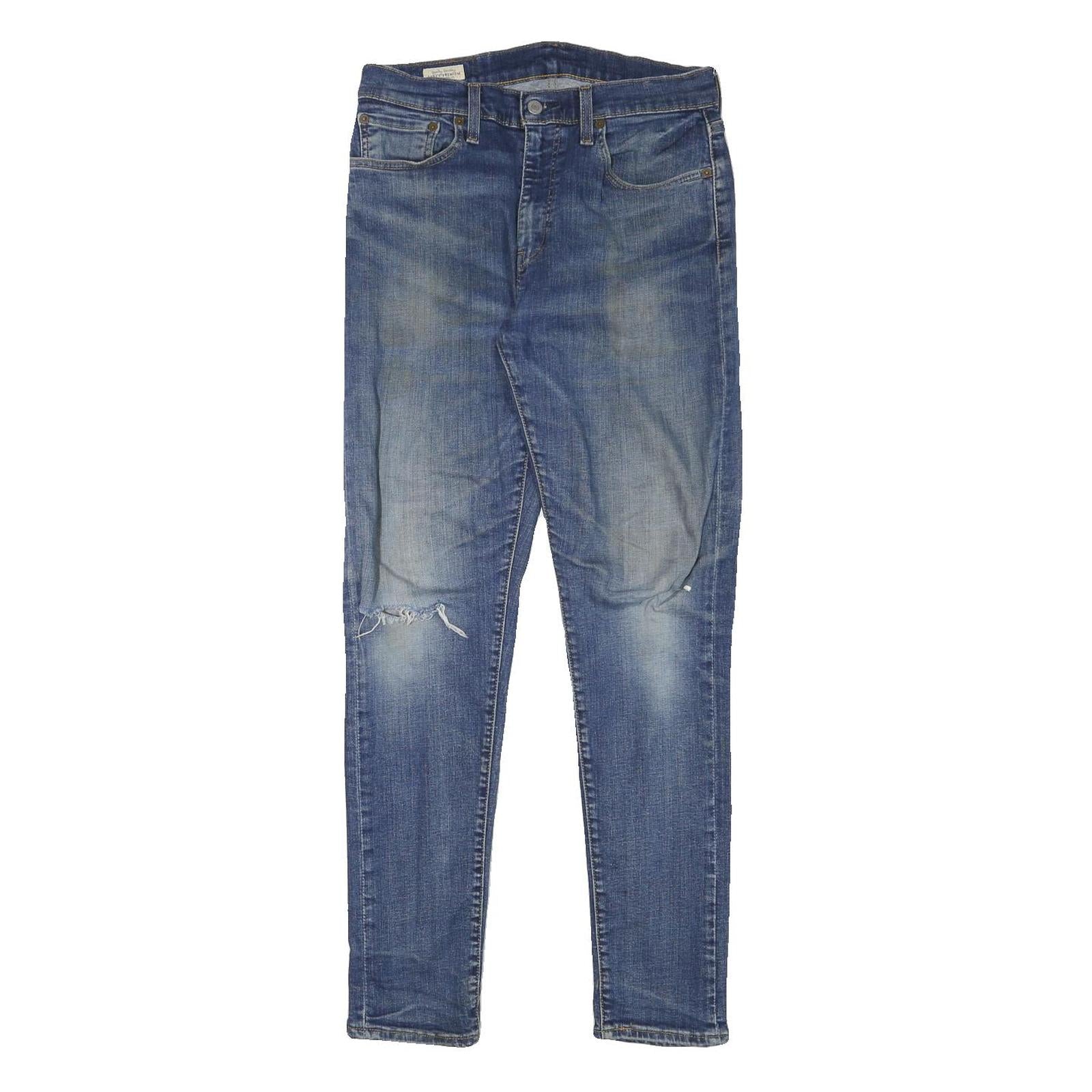 LEVI'S 512 Mens Jeans Blue Slim Skinny Denim Medium Wash W30 L30 Distressed Refurbished - N/A refurbished available on Cerqular