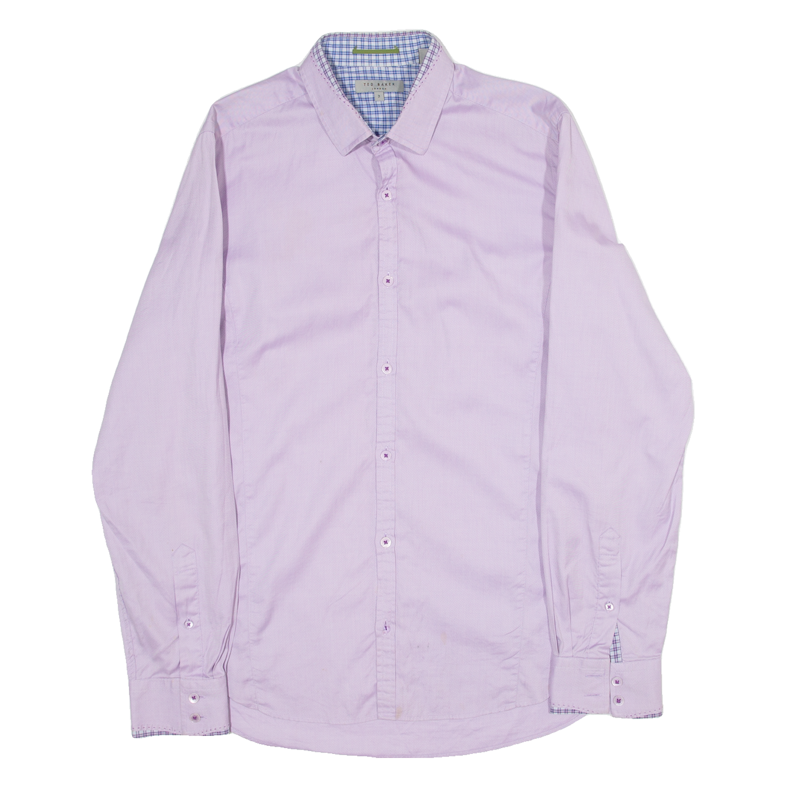 TED BAKER Mens Plain Shirt Purple Long Sleeve M Refurbished - N/A refurbished available on Cerqular