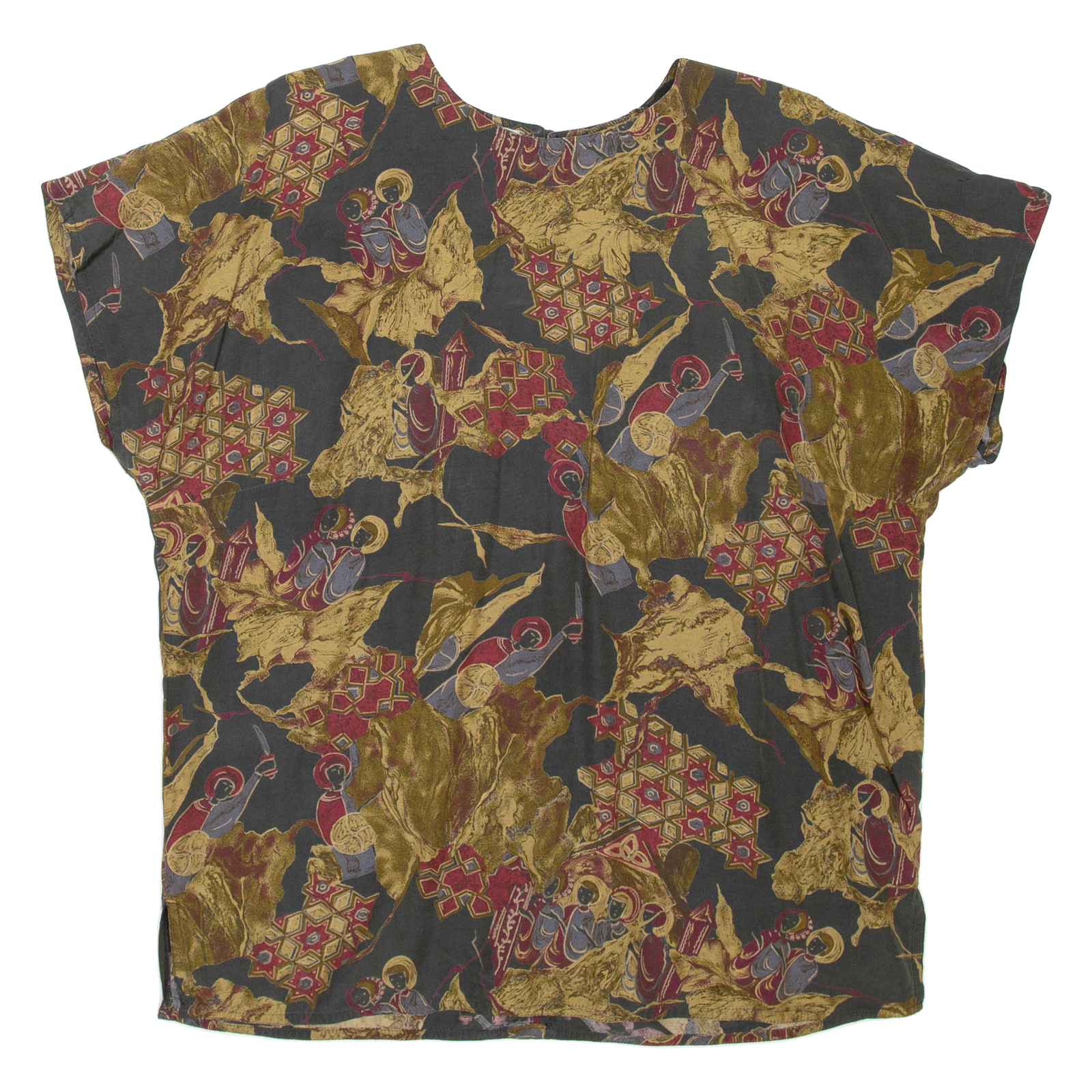 Womens Printed Top Brown Crazy Pattern L Refurbished - N/A refurbished available on Cerqular