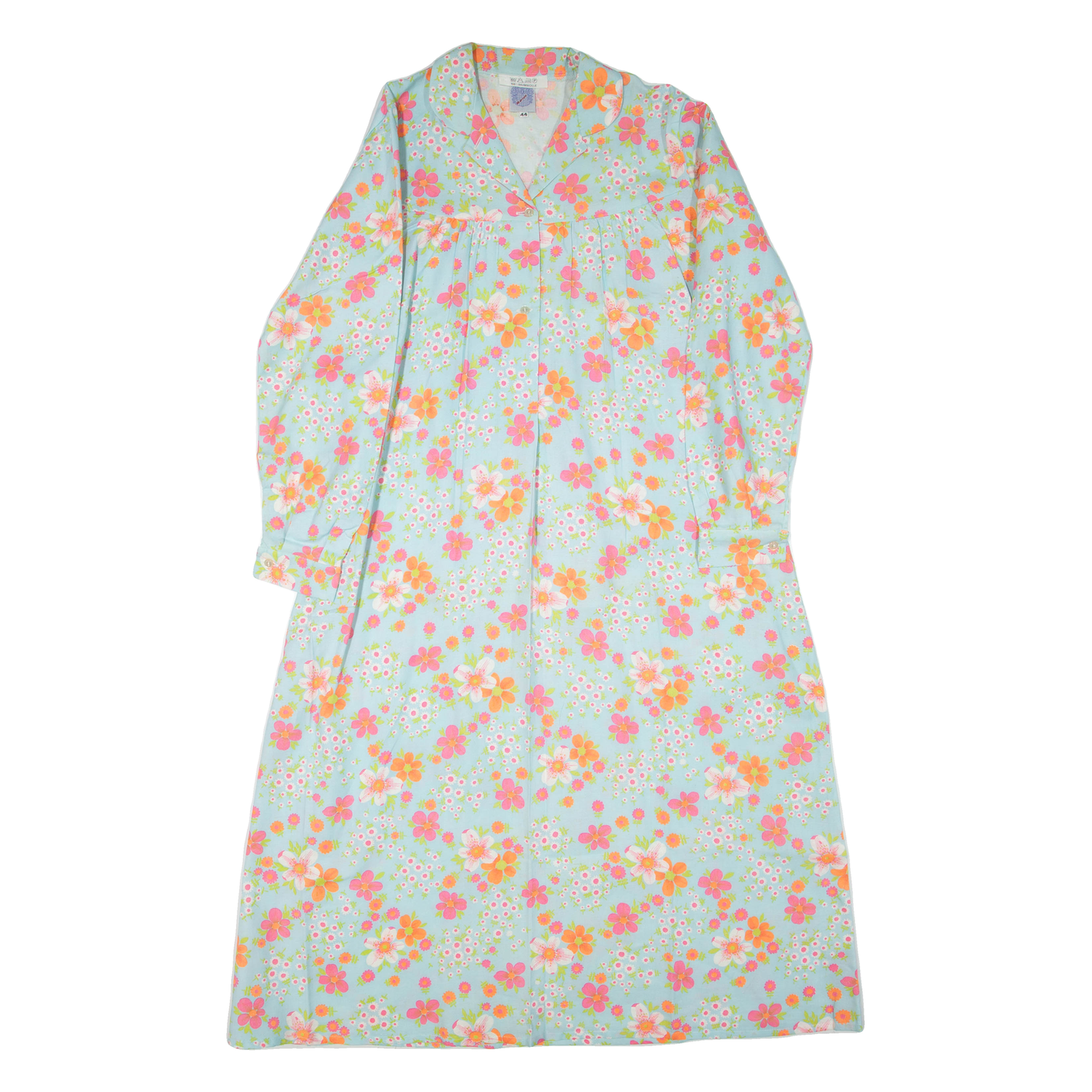 MARSUM Womens Day Dress Blue Floral Long Sleeve Midi L Refurbished - N/A refurbished available on Cerqular
