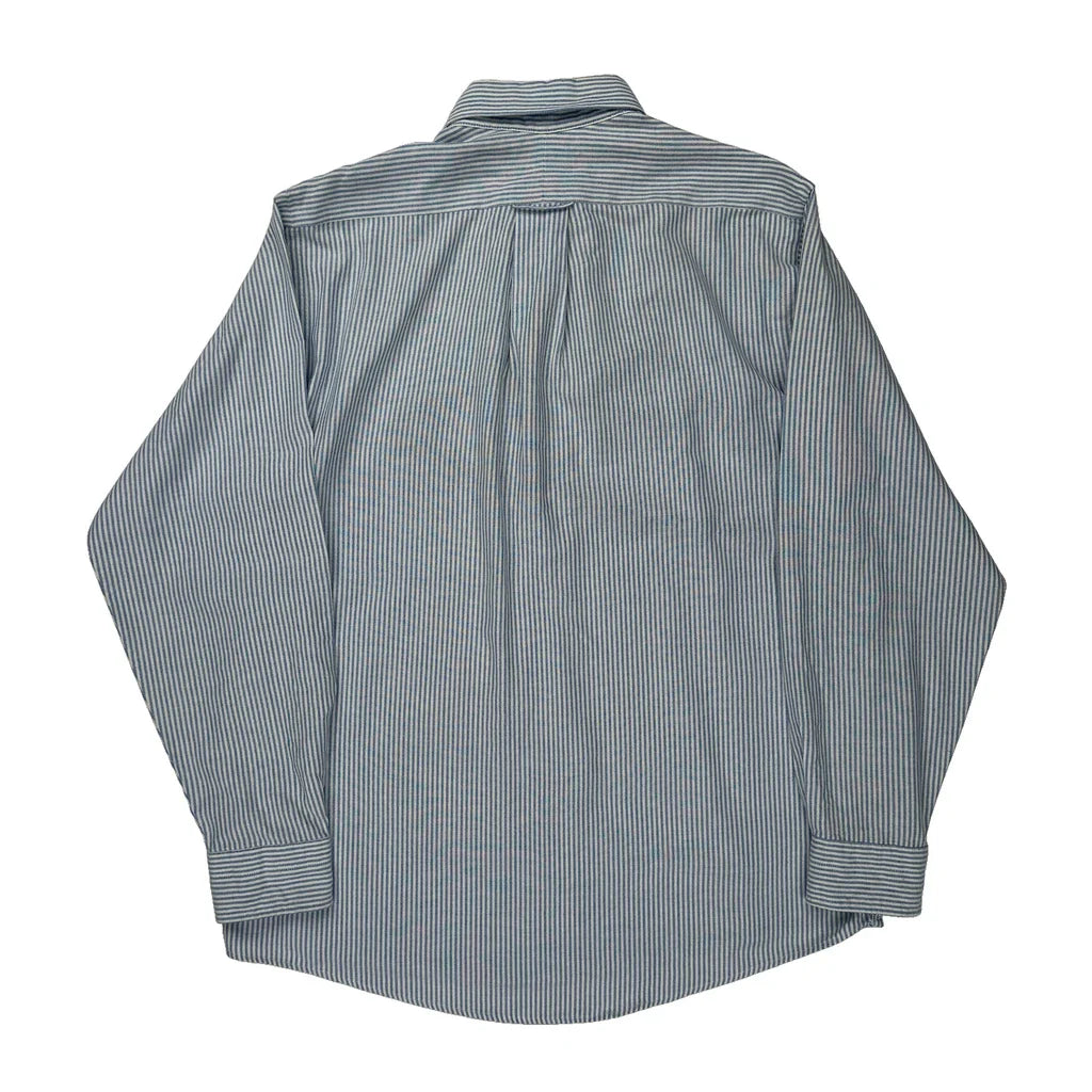 Gant Striped Shirt - Large Blue Cotton Blend Refurbished - Thrifted (note: this is a term often used to describe second- refurbished available on Cerqular
