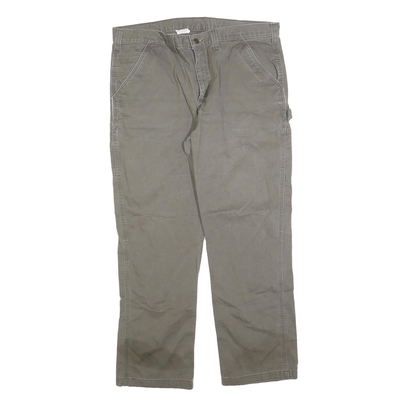 CARHARTT Mens Relaxed Casual Jeans Beige Cotton Blend Zip W40 L32 Workwear Refurbished - N/A refurbished available on Cerqular