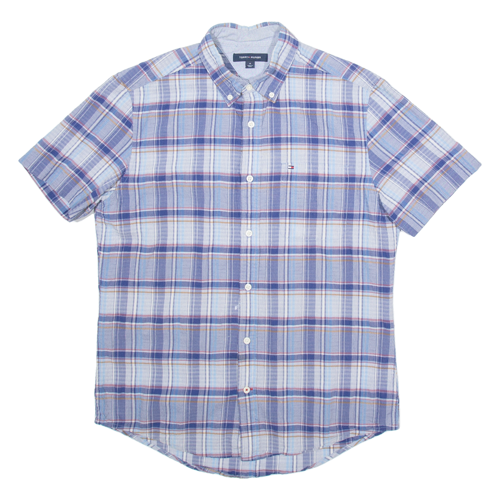 TOMMY HILFIGER Mens Shirt Blue Check M Refurbished - N/A refurbished available on Cerqular