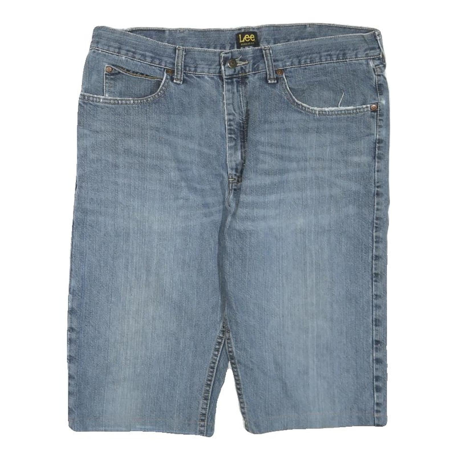LEE Mens Denim Blue Shorts L W36 Casual Cotton Blend Summer Refurbished - N/A refurbished available on Cerqular