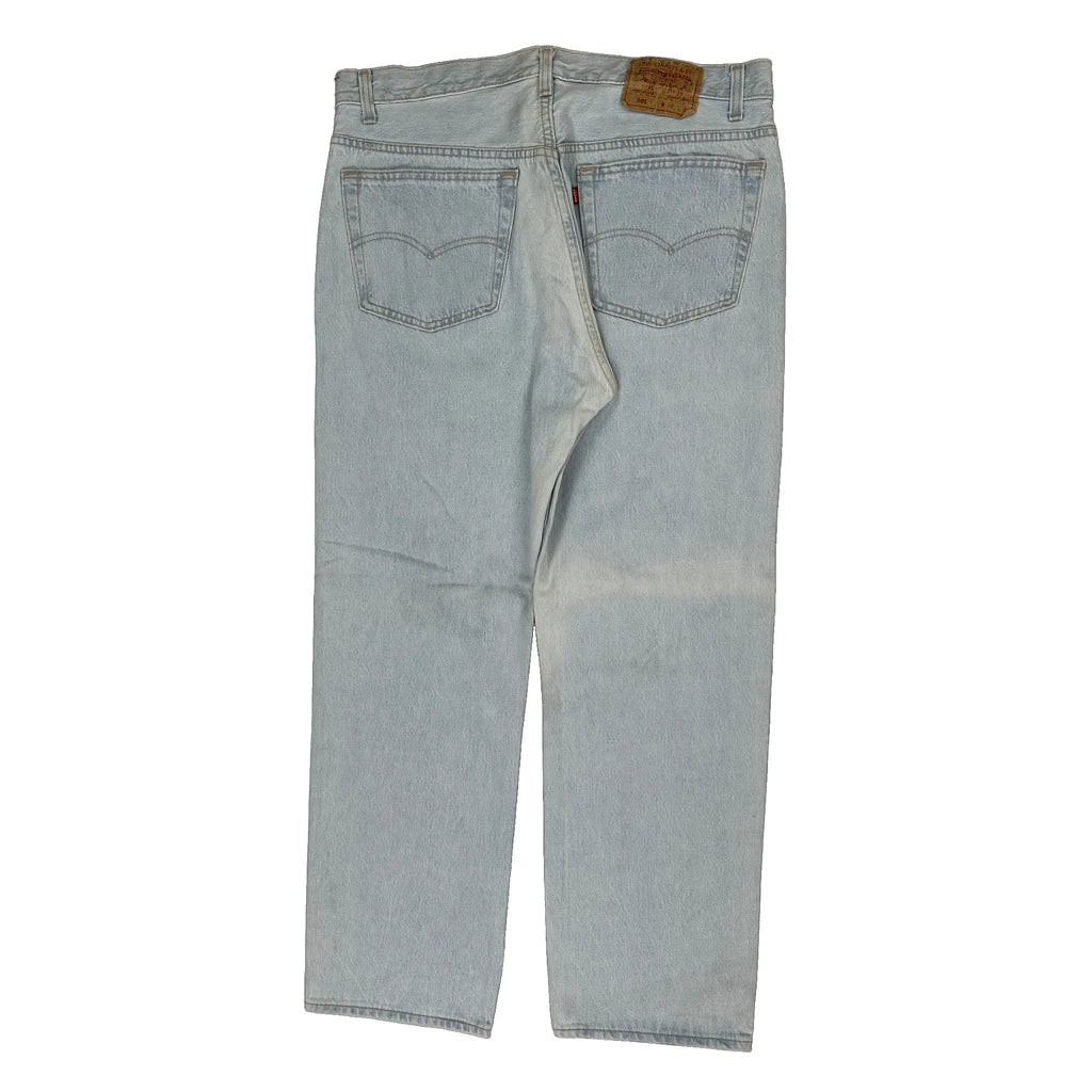 501 Levis Jeans - 38W 30L Light Wash Denim Refurbished - Thrifted (note: this is a term often used to describe second- refurbished available on Cerqular
