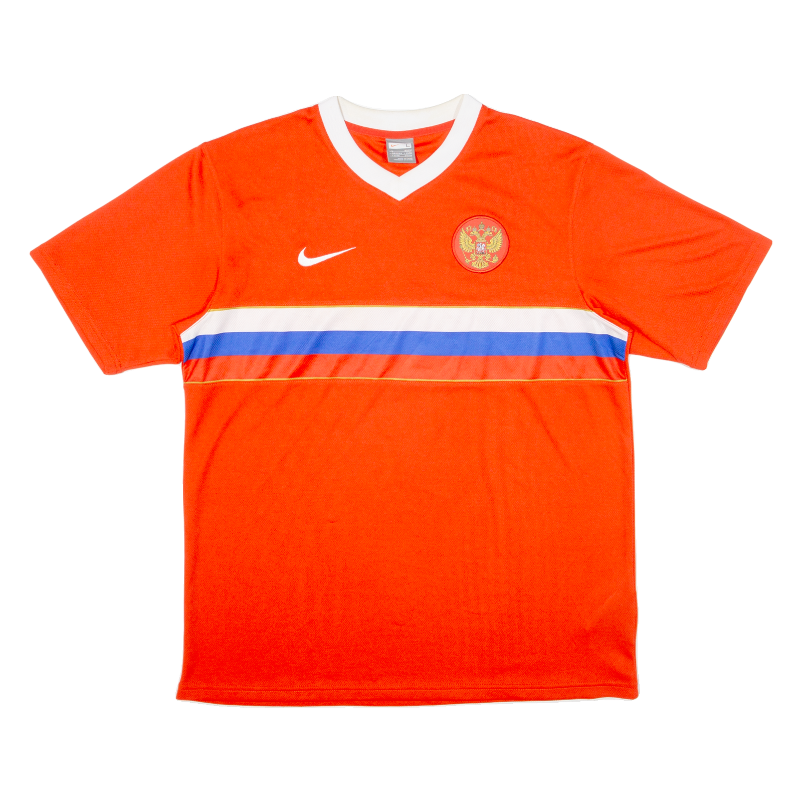 NIKE Russia Mens Football Shirt Jersey Red V-Neck L Refurbished - N/A refurbished available on Cerqular