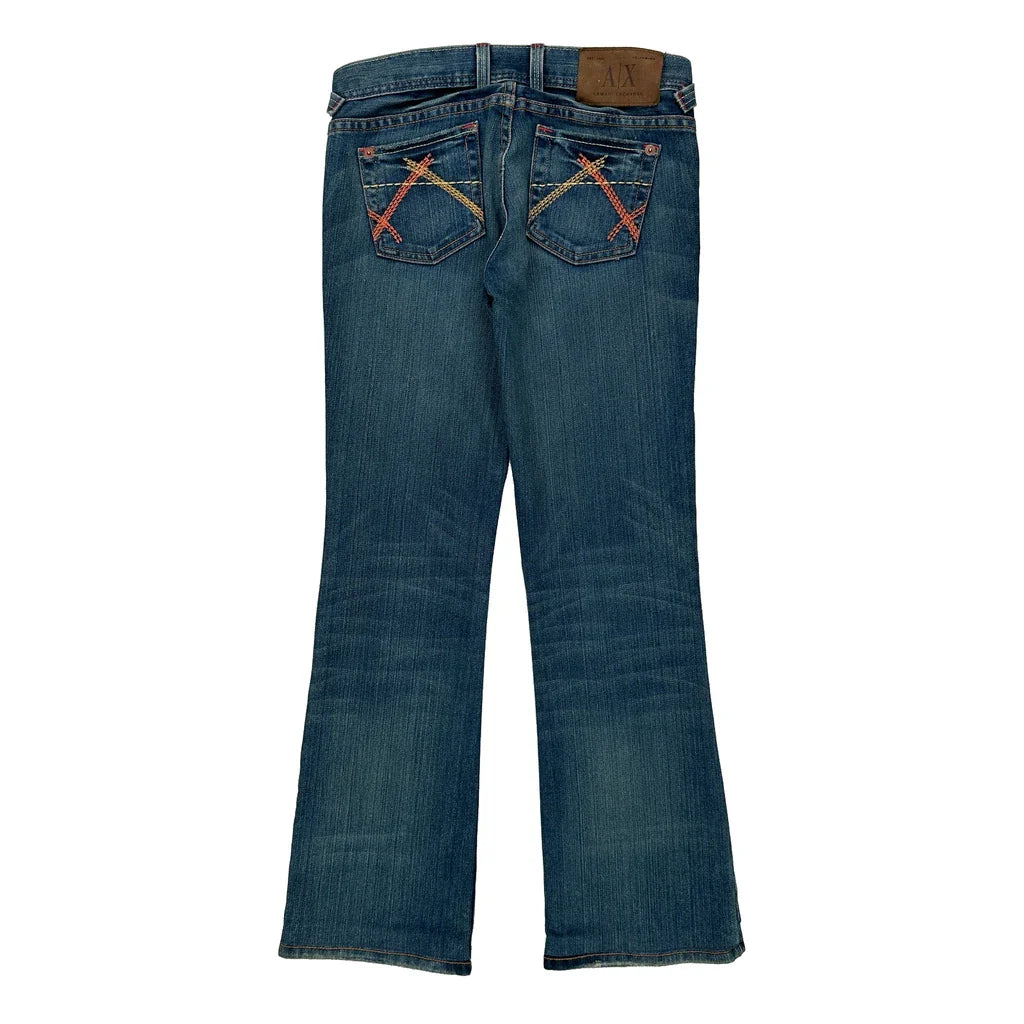 Armani Exchange Boot Cut Jeans - 28W UK 6 Blue Denim Refurbished - Thrifted (note: this is a term often used to describe second- refurbished available on Cerqular
