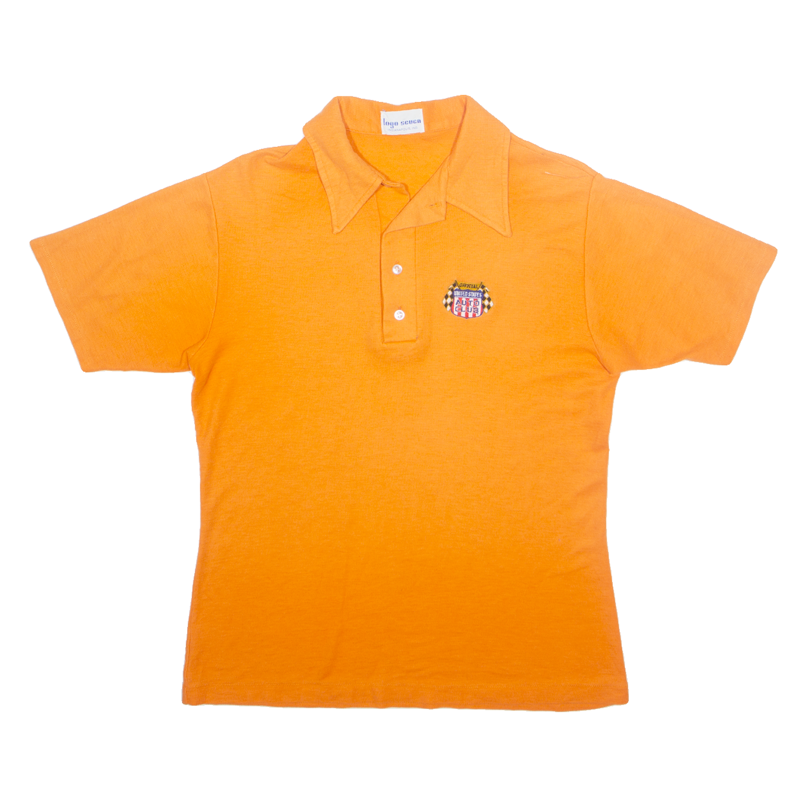 LOGO SCUBA Mens Polo Shirt Orange 90s S Refurbished - N/A refurbished available on Cerqular