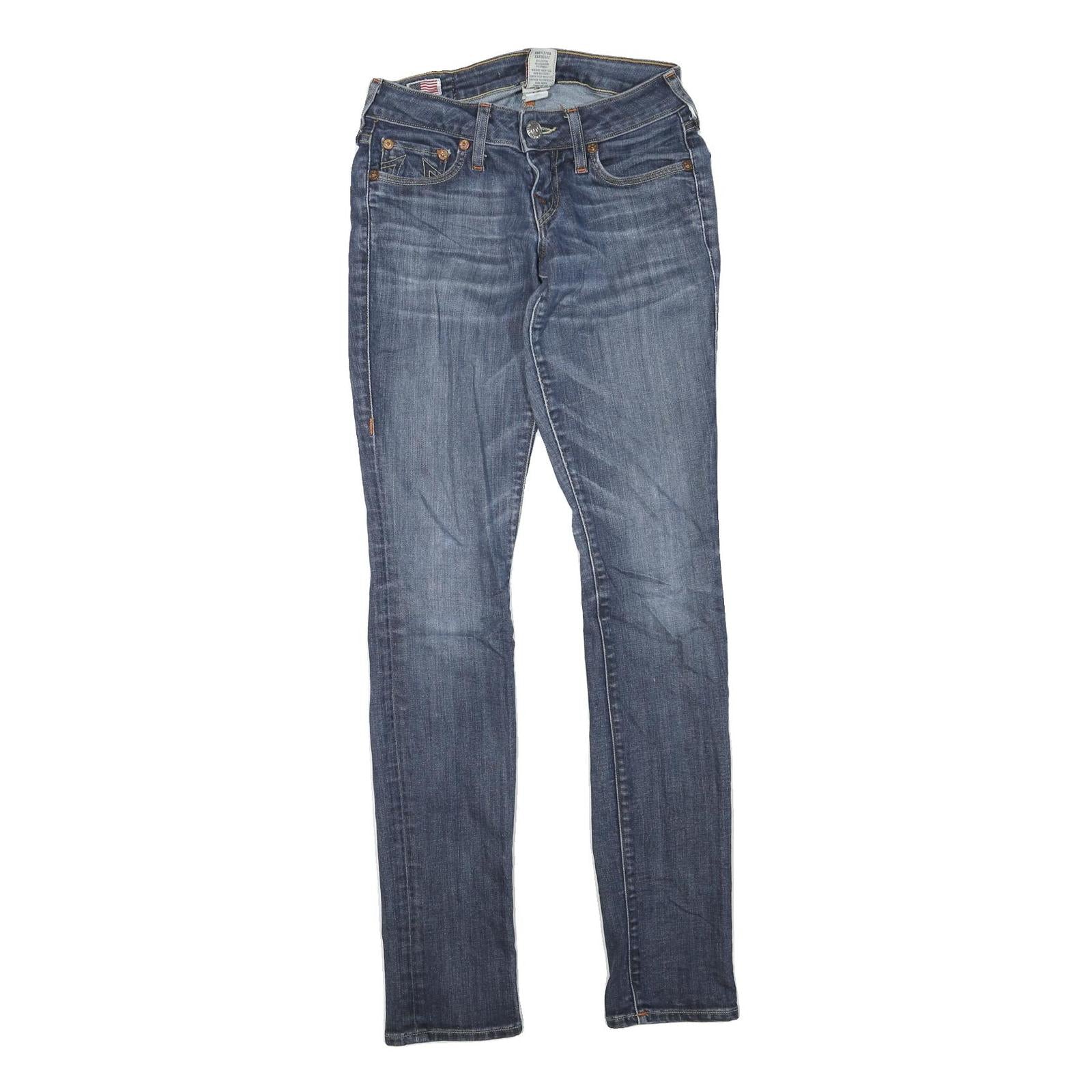 TRUE RELIGION Womens Regular Blue Denim Rinse Zip W24 L32 Classic Fit Jeans Refurbished - N/A refurbished available on Cerqular