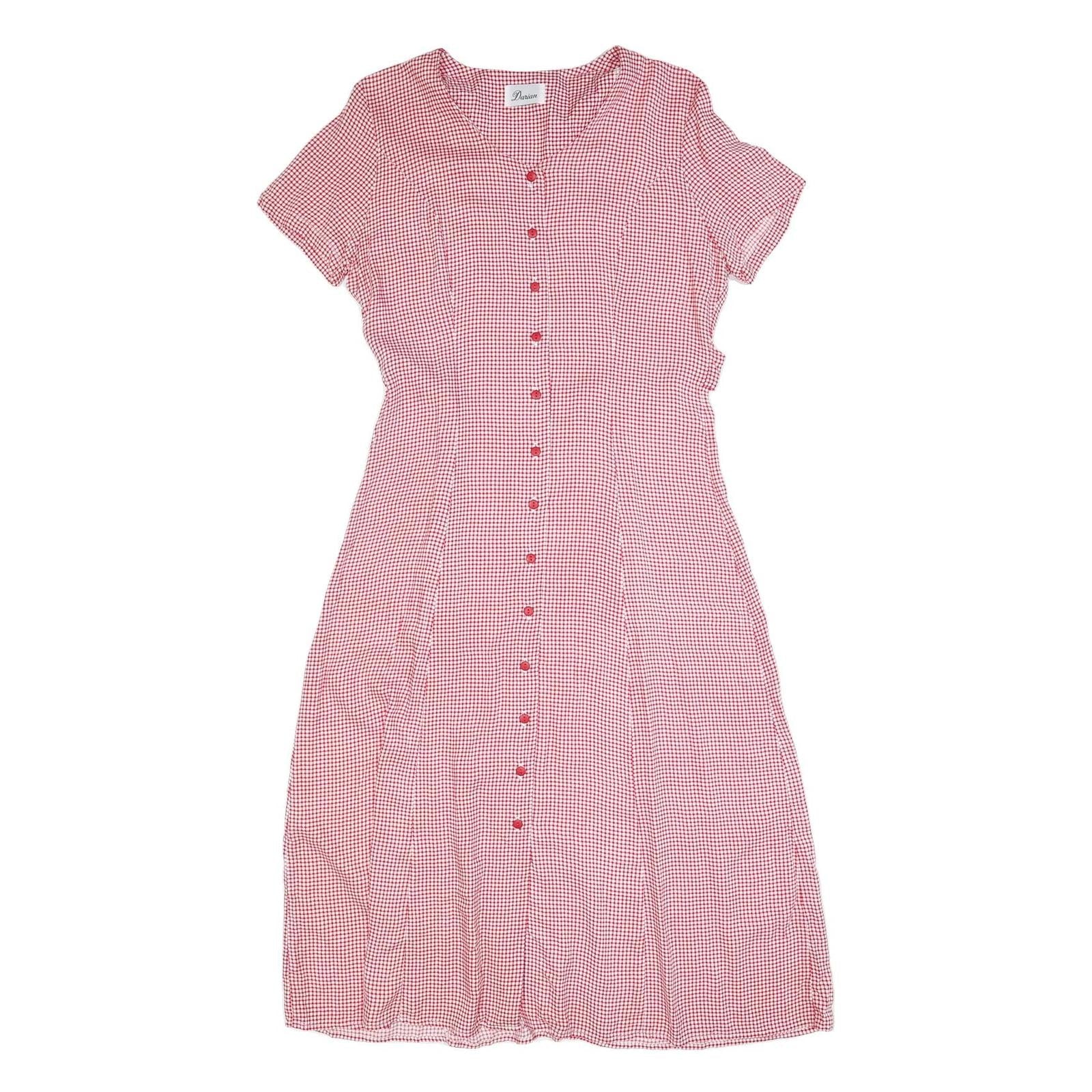 Buy DARIAN Womens Red & White Check Day Cotton Blend Dress M Button Front Retro Refurbished - $27.29 DARIAN Womens Red & White Check Day Cotton Blend Dress M Button Front Retro Refurbished - N/A refurbished available on Cerqular