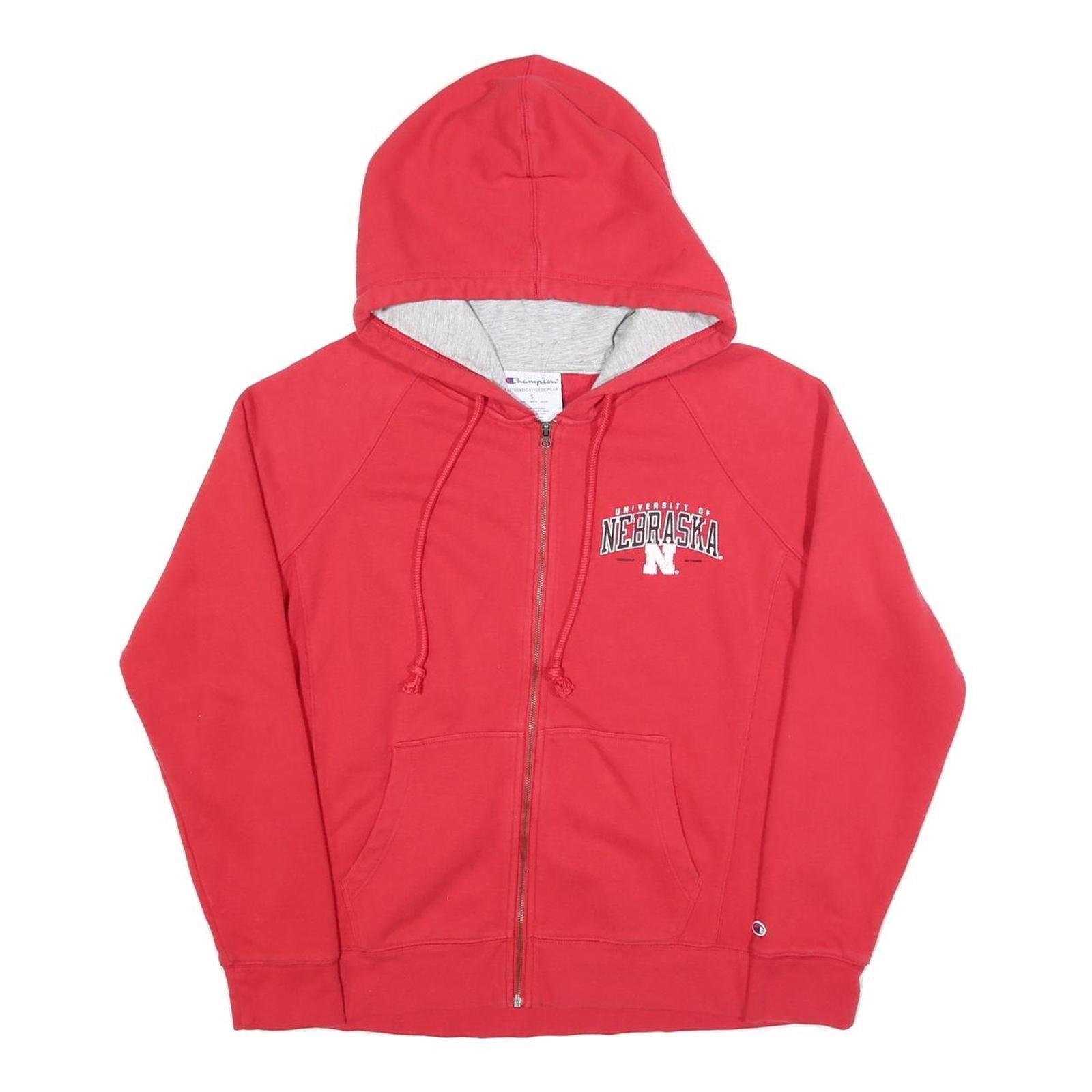 CHAMPION Womens Red University Of Nebraska Full Zip Hoodie S Cotton Blend Refurbished - N/A refurbished available on Cerqular