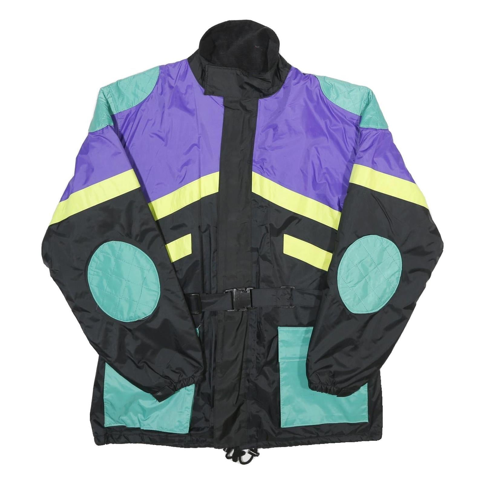 Mens Black & Purple Colourblock Zip Jacket XL Polyamide Blend Outdoor Sportswear Refurbished - N/A refurbished available on Cerqular
