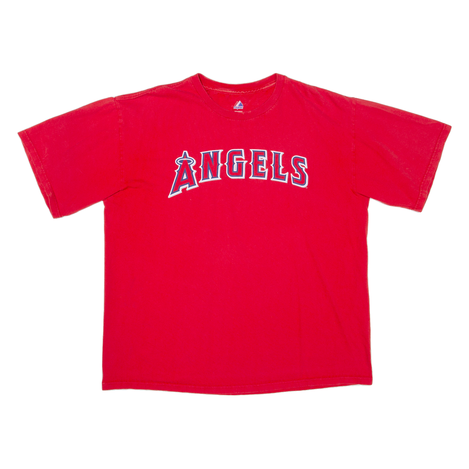 MAJESTIC Angels Mens T-Shirt Red USA XL Refurbished - N/A refurbished available on Cerqular