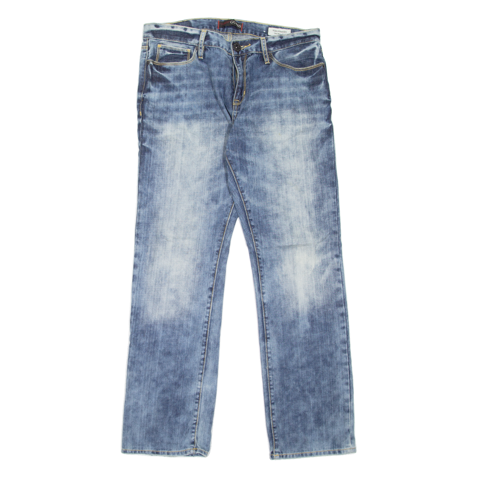 Buy GUESS Del Mar Fit Mens Jeans Blue Slim Straight Stone Wash W33 L31 Refurbished - $36.39 GUESS Del Mar Fit Mens Jeans Blue Slim Straight Stone Wash W33 L31 Refurbished - N/A refurbished available on Cerqular