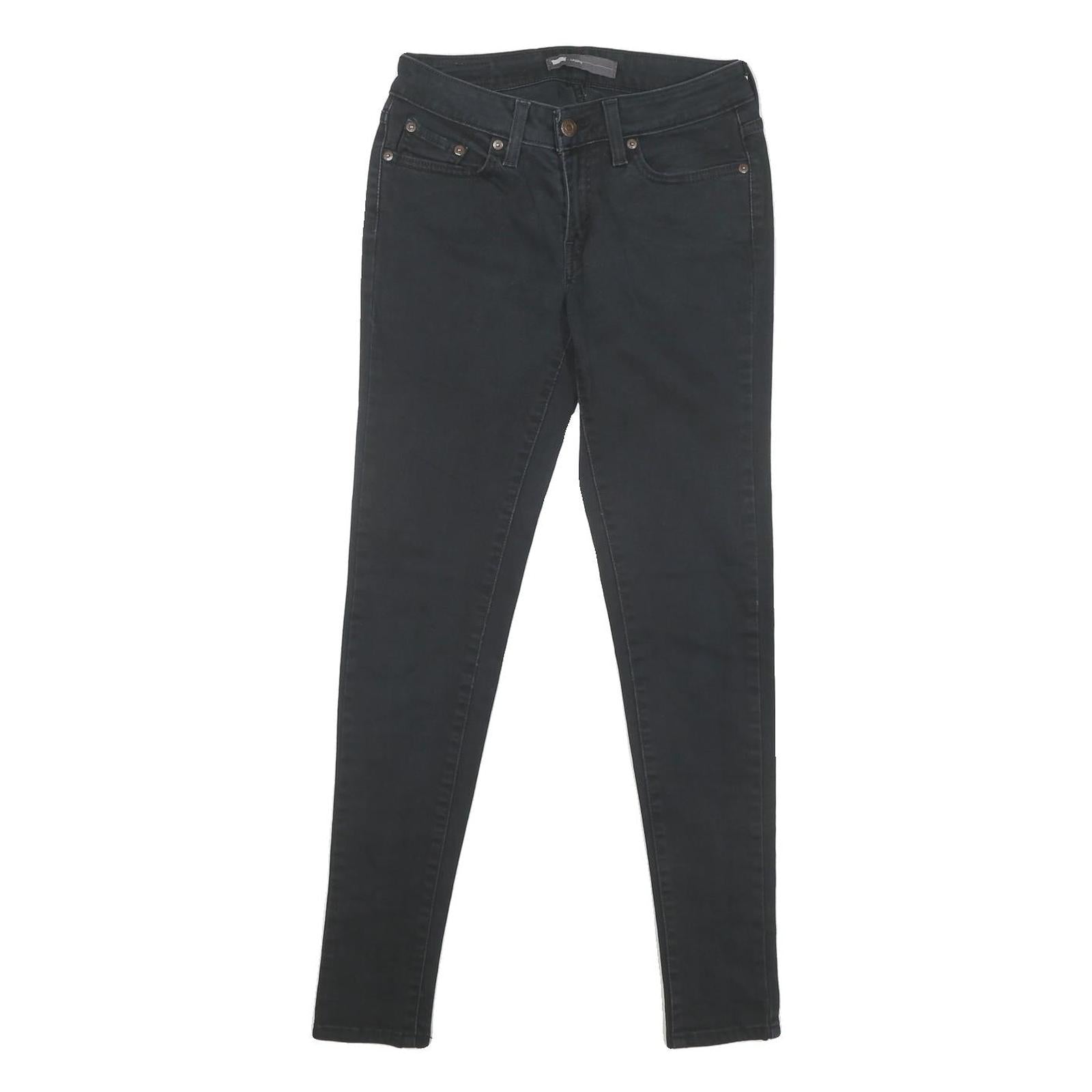 LEVI'S Womens Jeans Black Slim Legging Denim Rinse W27 L29 Slim Fit Zip Refurbished - N/A refurbished available on Cerqular