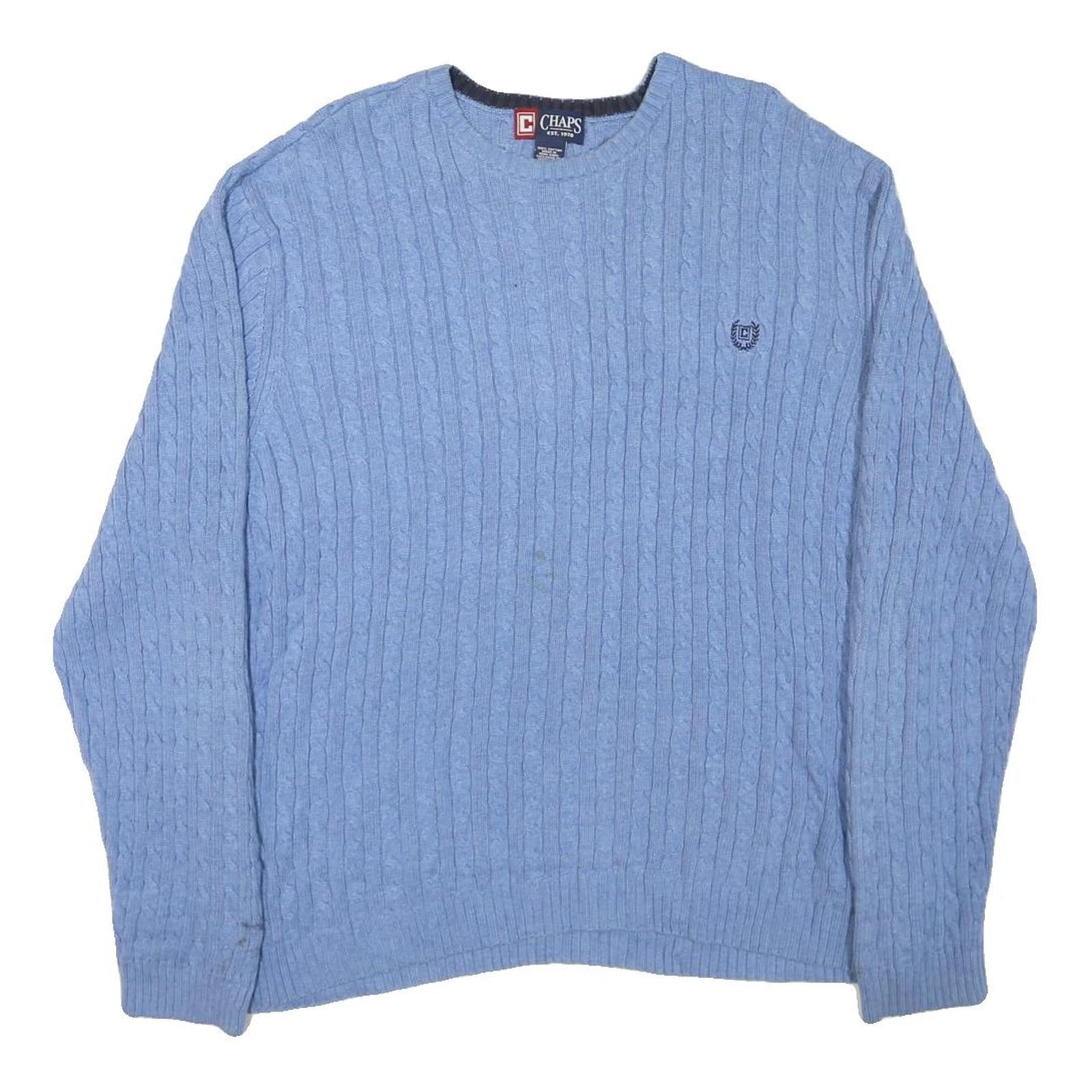 Buy CHAPS Mens Blue Cable Knit Crew Neck Jumper XL Cotton Blend Classic Style Refurbished - $31.19 CHAPS Mens Blue Cable Knit Crew Neck Jumper XL Cotton Blend Classic Style Refurbished - N/A refurbished available on Cerqular