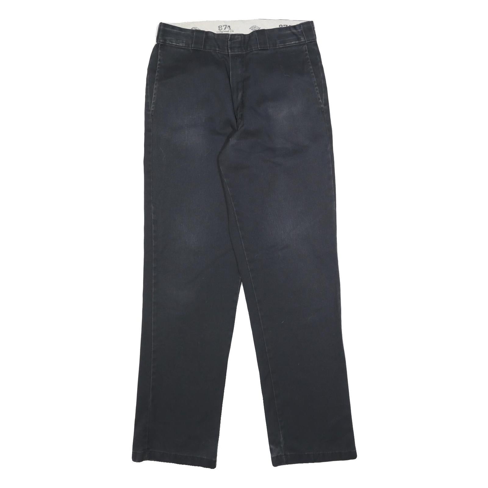 DICKIES Mens Regular Zip Cotton Blend Blue Workwear Trousers W30 L32 Refurbished - N/A refurbished available on Cerqular