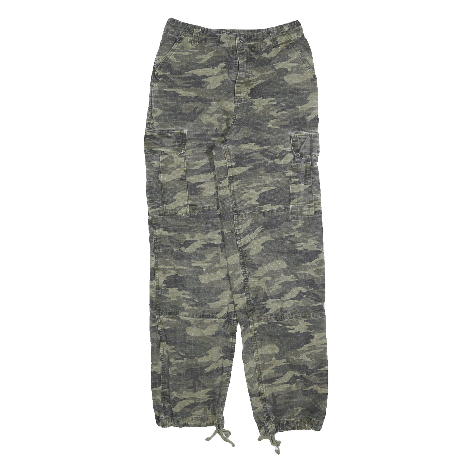 BAC Womens Cotton Blend Green Camouflage Regular Fit Tapered Trousers W24 L29 Refurbished - N/A refurbished available on Cerqular
