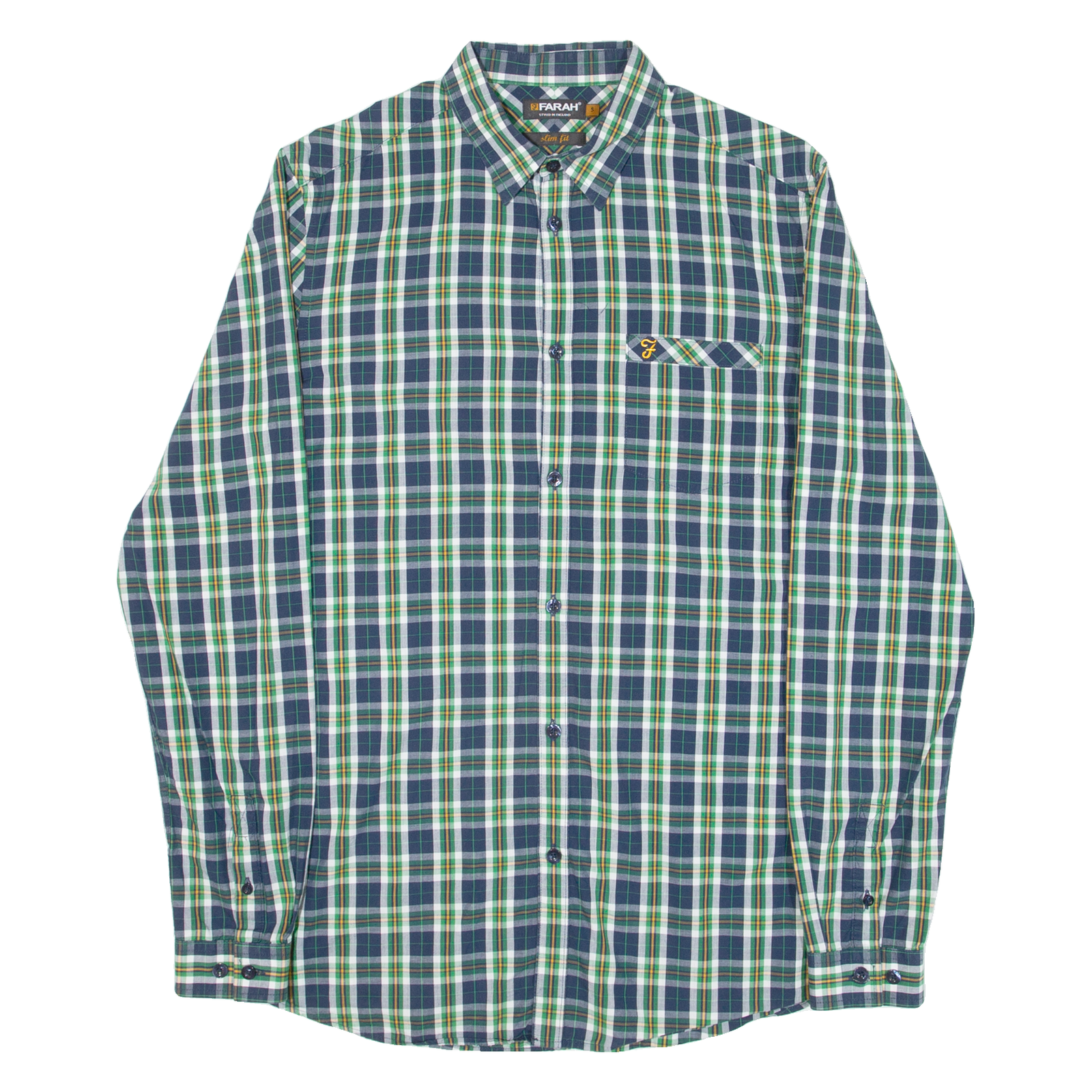 Buy FARAH Slim Fit Mens Shirt Blue Check Long Sleeve S Refurbished - $17.15 FARAH Slim Fit Mens Shirt Blue Check Long Sleeve S Refurbished - N/A refurbished available on Cerqular
