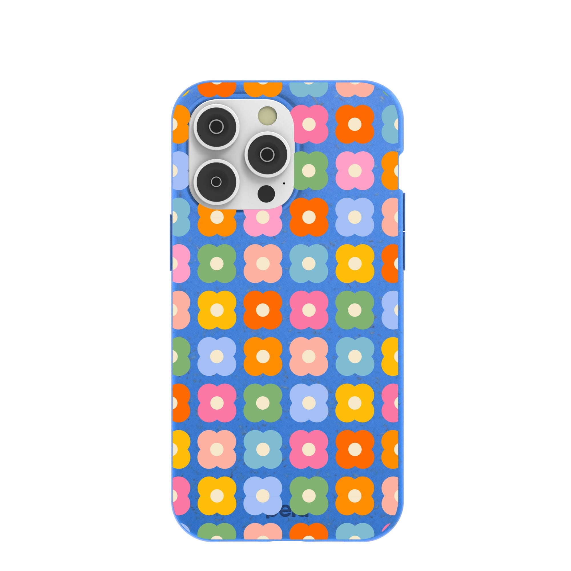 Electric Blue Petal Pop iPhone 14 Pro Max Case Refurbished - Pela Case refurbished available on Cerqular