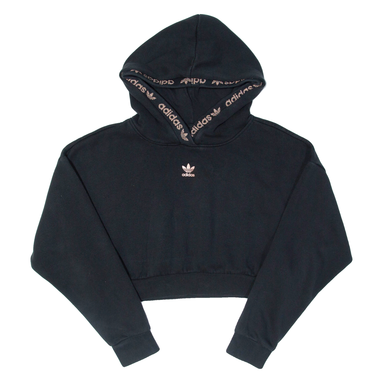 ADIDAS Cropped Womens Black Hoodie UK 6 Refurbished - N/A refurbished available on Cerqular