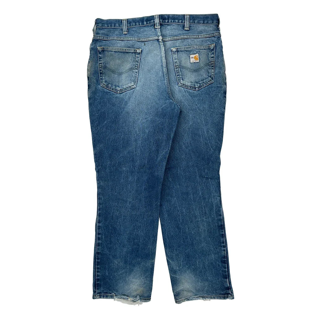 Carhartt Jeans - 36W 31L Blue Cotton Refurbished - Thrifted (note: this is a term often used to describe second- refurbished available on Cerqular