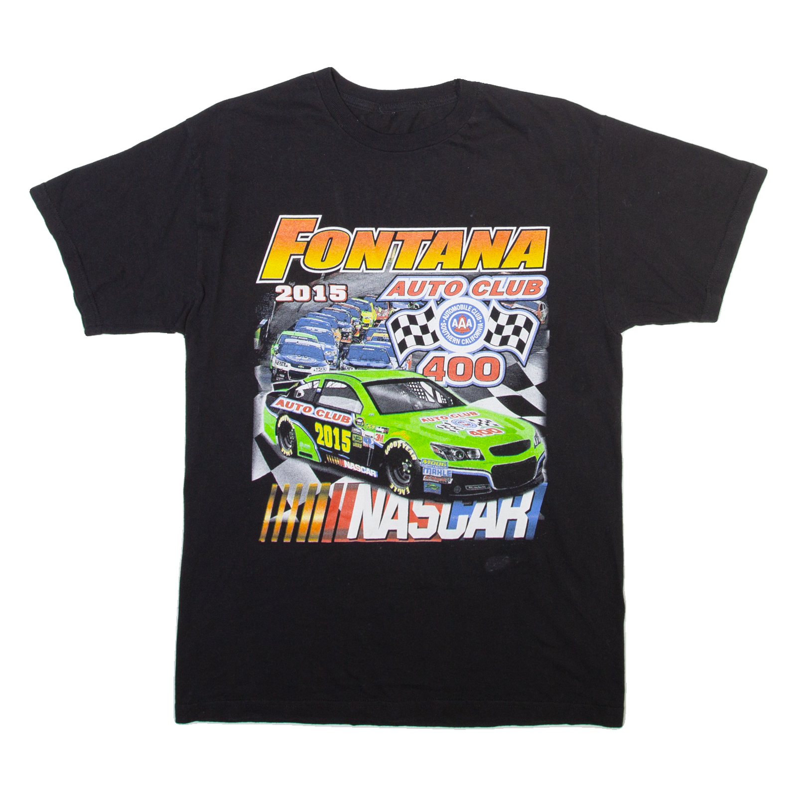 Nascar Fontana Auto Club 400 Mens T-Shirt Black USA S Refurbished - N/A refurbished available on Cerqular