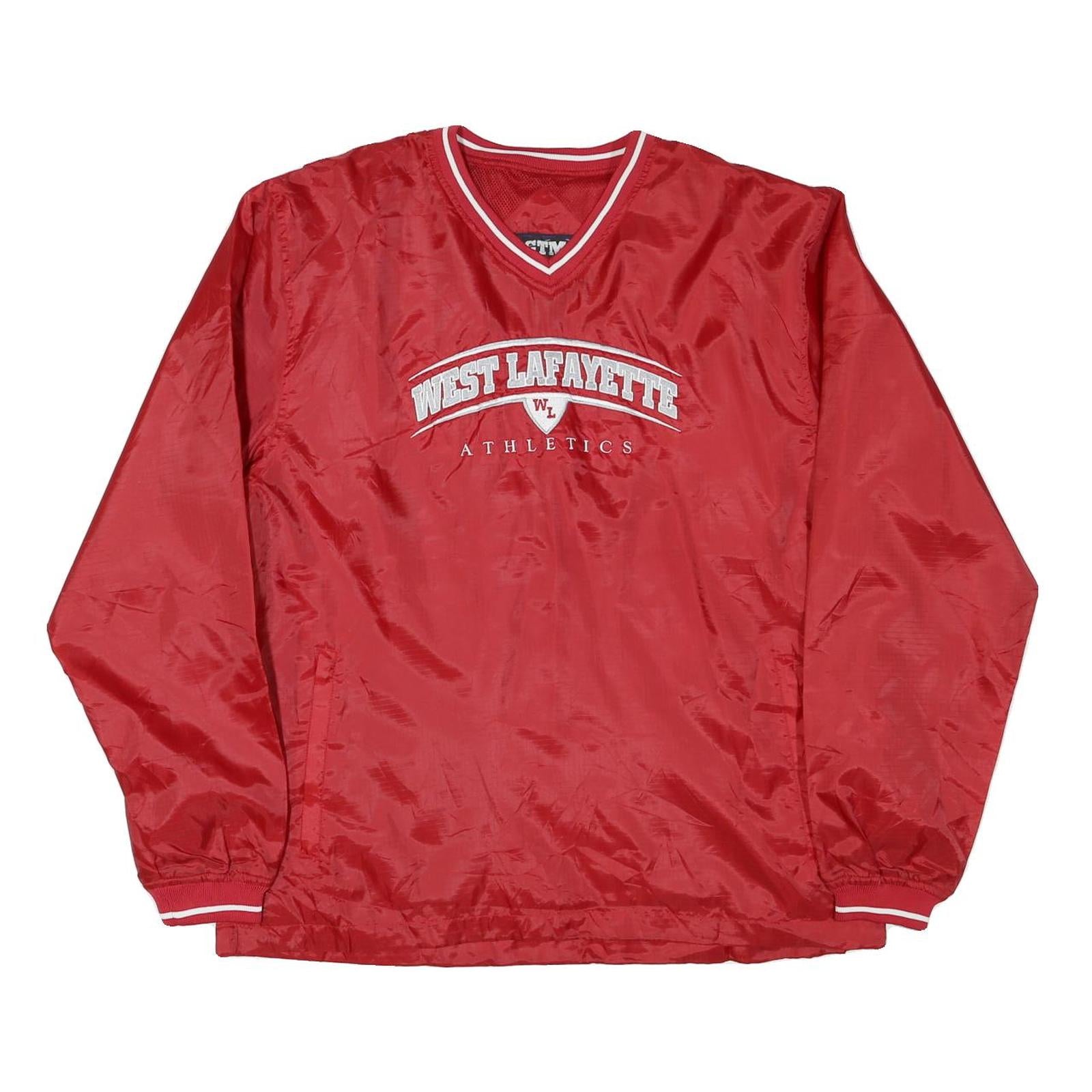 CTM SPORTSWEAR Mens Red West Lafayette Athletics V-Neck XL Nylon Sweatshirt Refurbished - N/A refurbished available on Cerqular