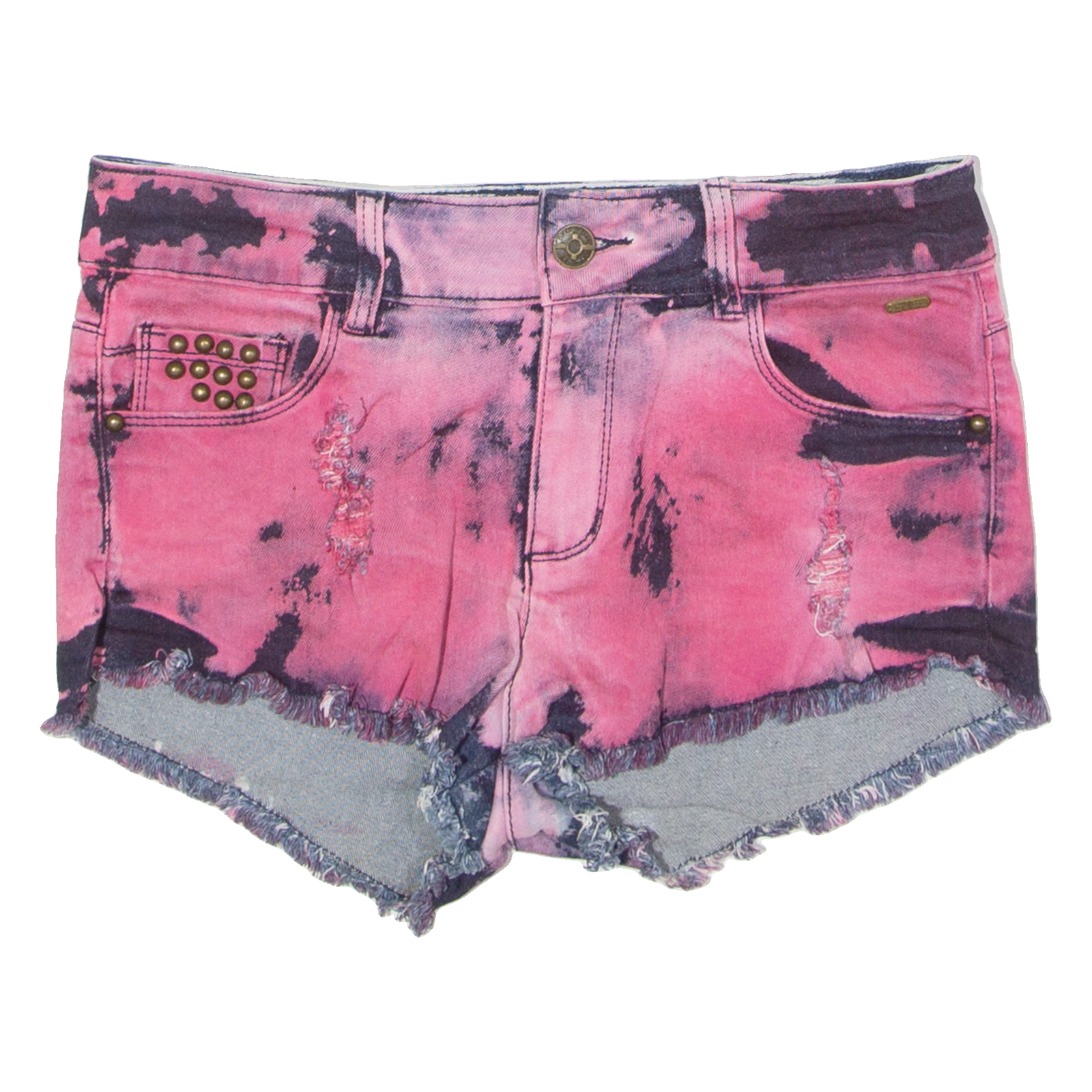DIESEL Tie-Dye Womens Denim Shorts Pink M W30 Refurbished - N/A refurbished available on Cerqular