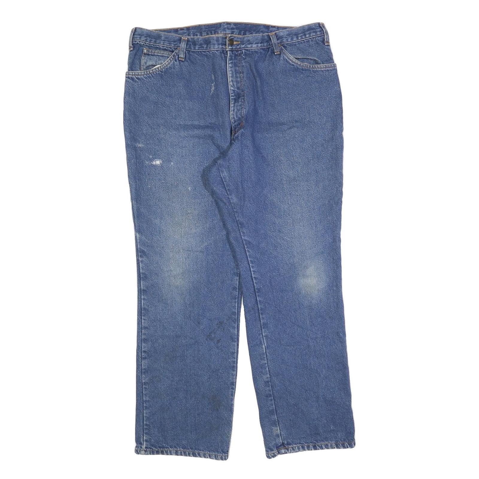DICKIES Mens Blue Relaxed Straight Denim Medium W40 L32 Zip Cotton Blend Jeans Refurbished - N/A refurbished available on Cerqular