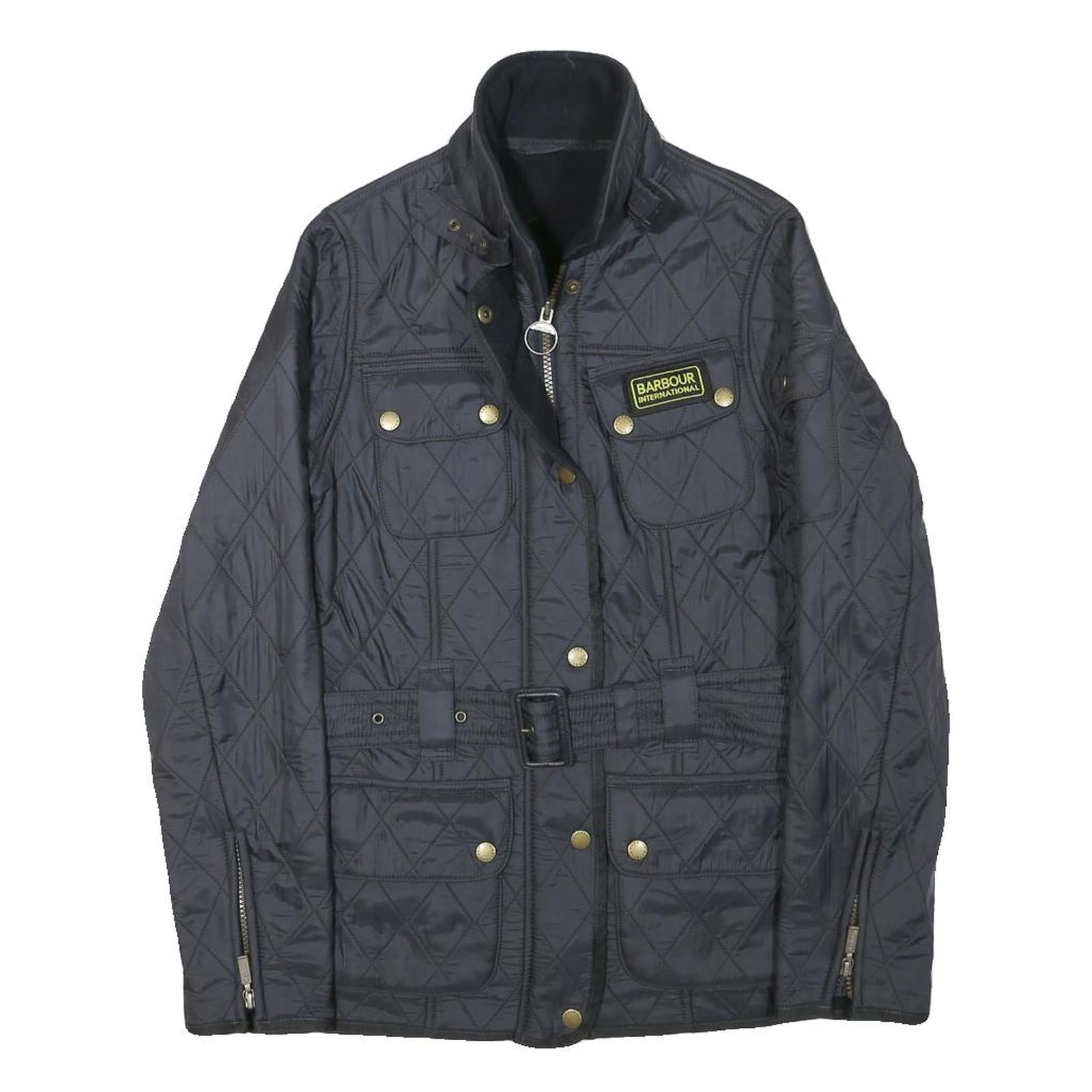 BARBOUR Womens Black Quilted Zip Jacket XXS Polyester Blend Classic Design Refurbished - N/A refurbished available on Cerqular