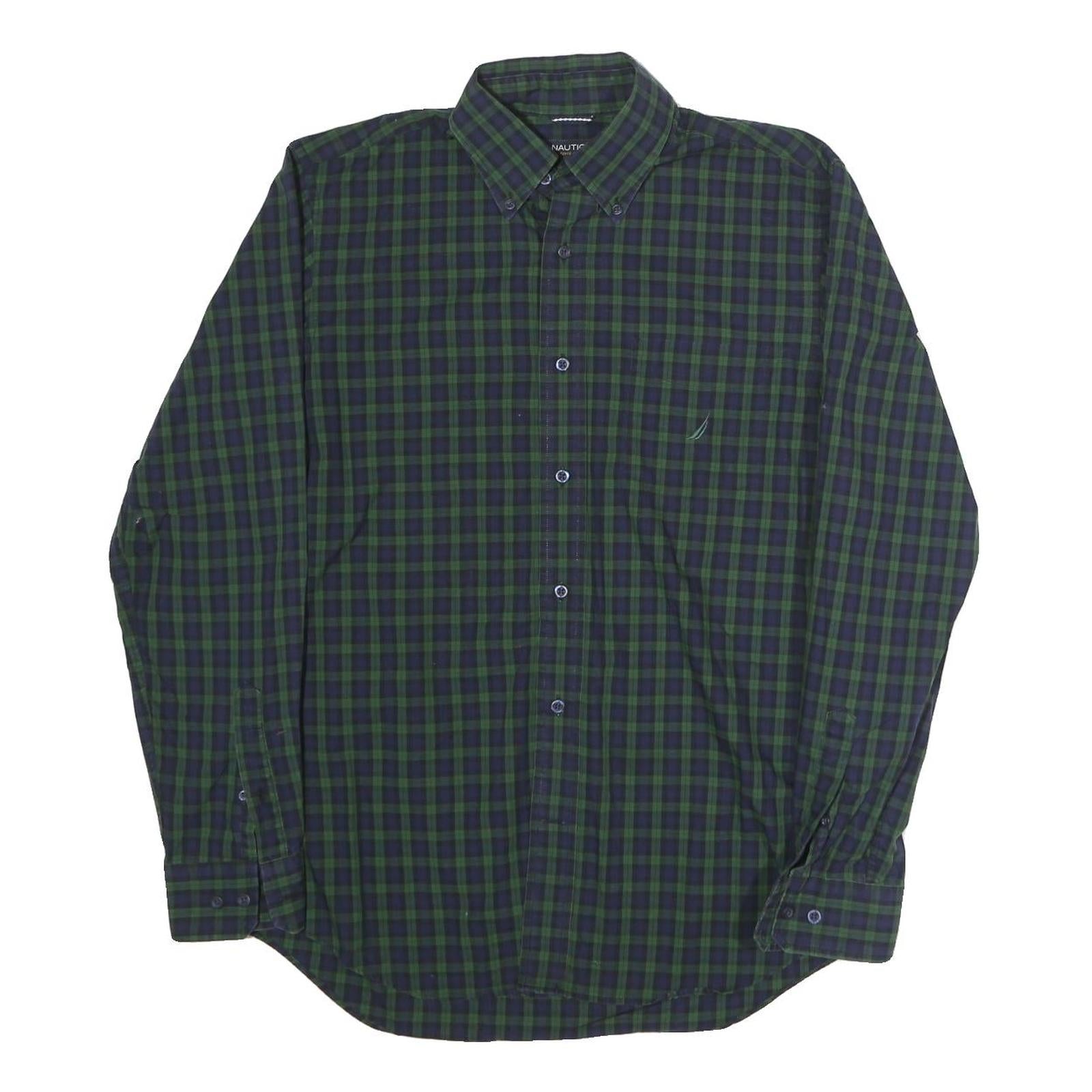 Buy NAUTICA Mens Green & Blue Check Shirt M Button-Down Collar Long Sleeve Casual Refurbished - $28.59 NAUTICA Mens Green & Blue Check Shirt M Button-Down Collar Long Sleeve Casual Refurbished - N/A refurbished available on Cerqular