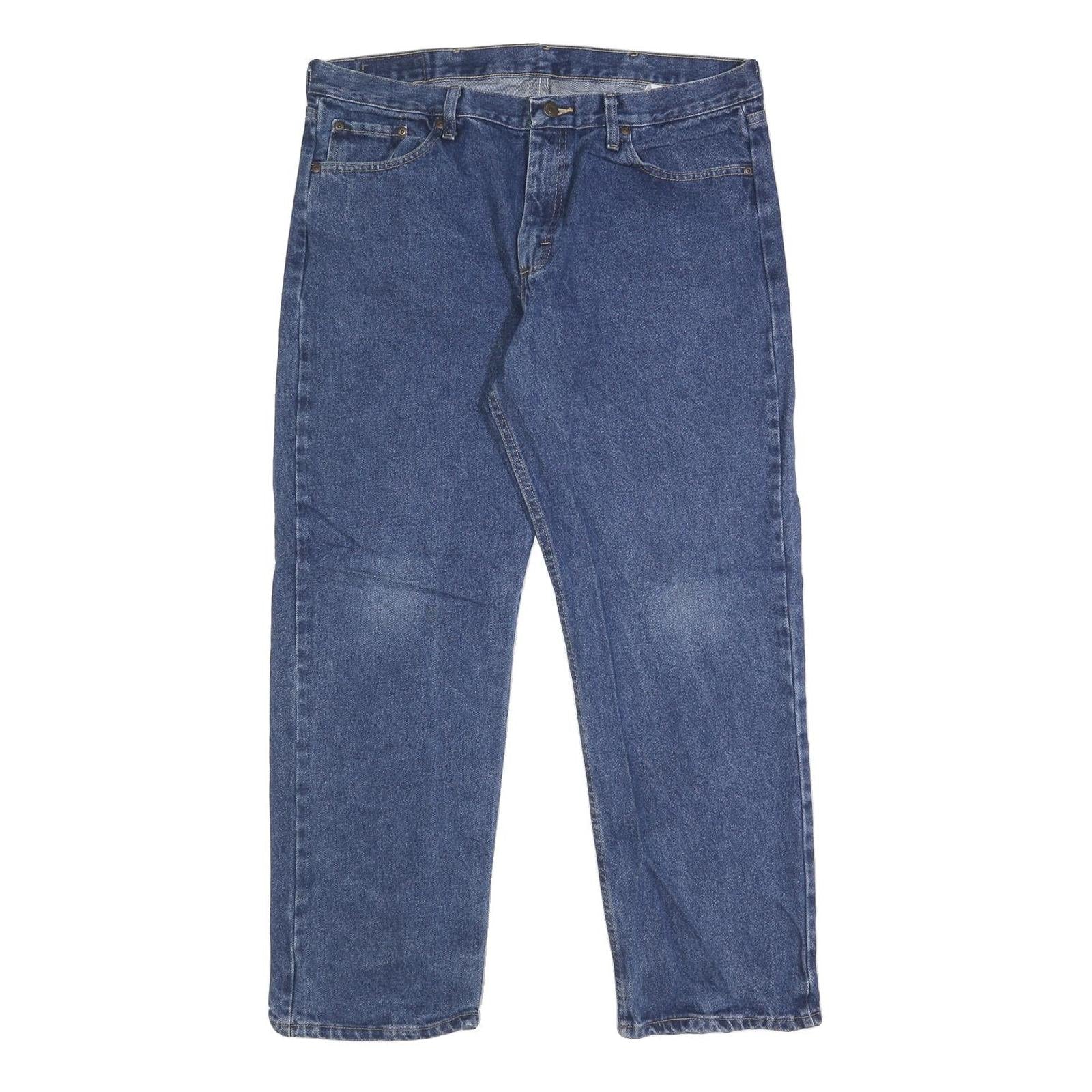 WRANGLER Mens Jeans Blue Regular Straight Denim Medium W36 L30 Classic Style Refurbished - N/A refurbished available on Cerqular