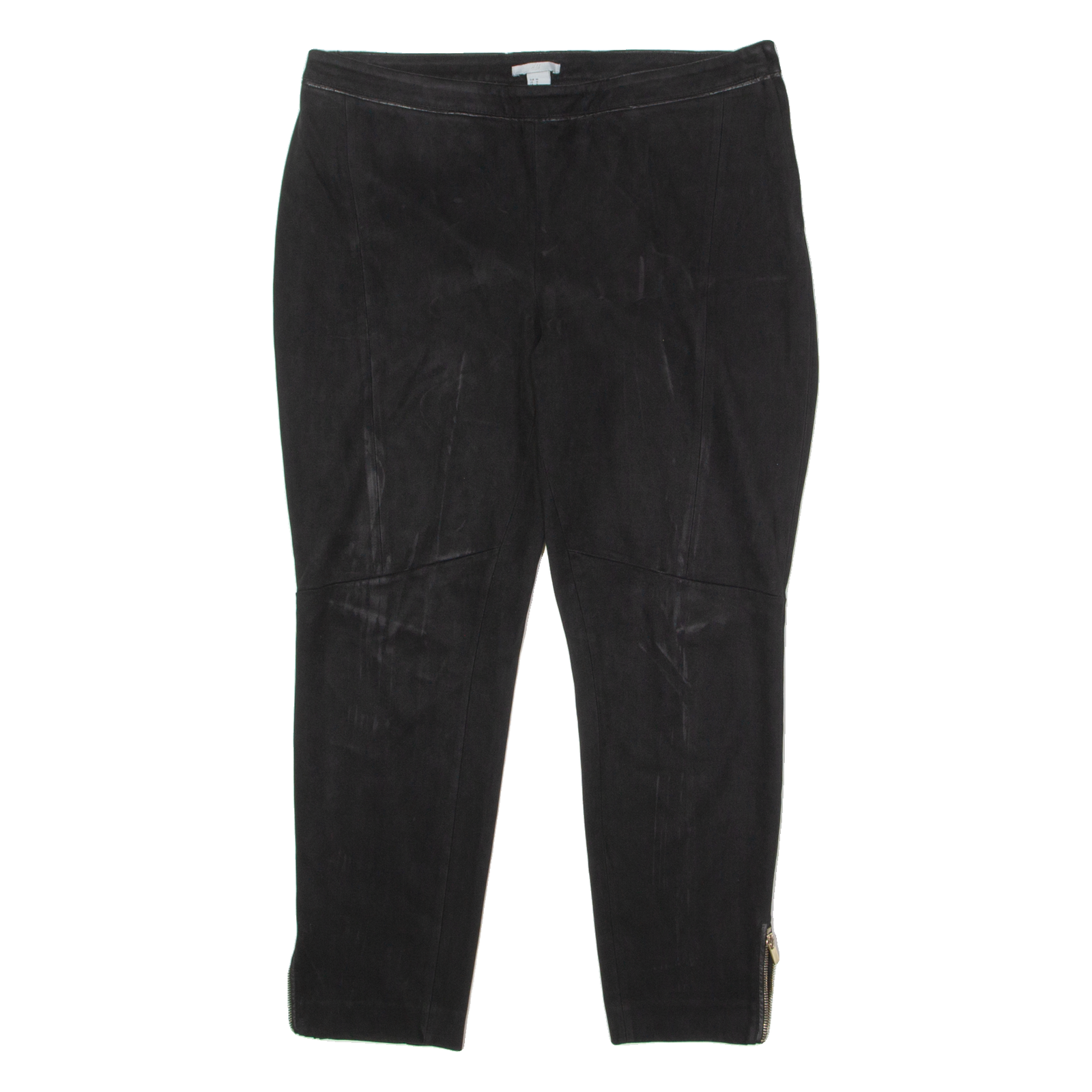 H&M Womens Leather Trousers Black Regular Skinny Faux Suede W36 L26 Refurbished - N/A refurbished available on Cerqular