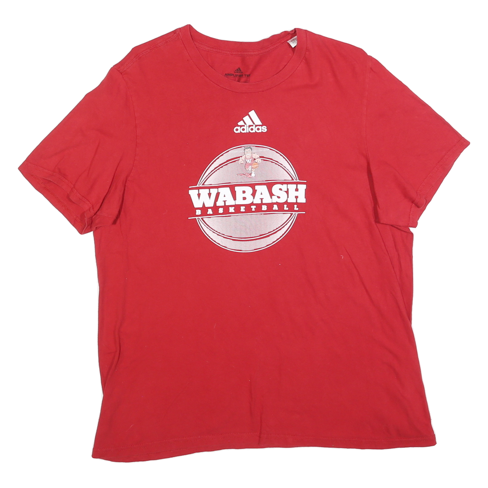 ADIDAS Womens Red Wabash Basketball Graphic T-Shirt L Short Sleeve Crew Neck Refurbished - N/A refurbished available on Cerqular