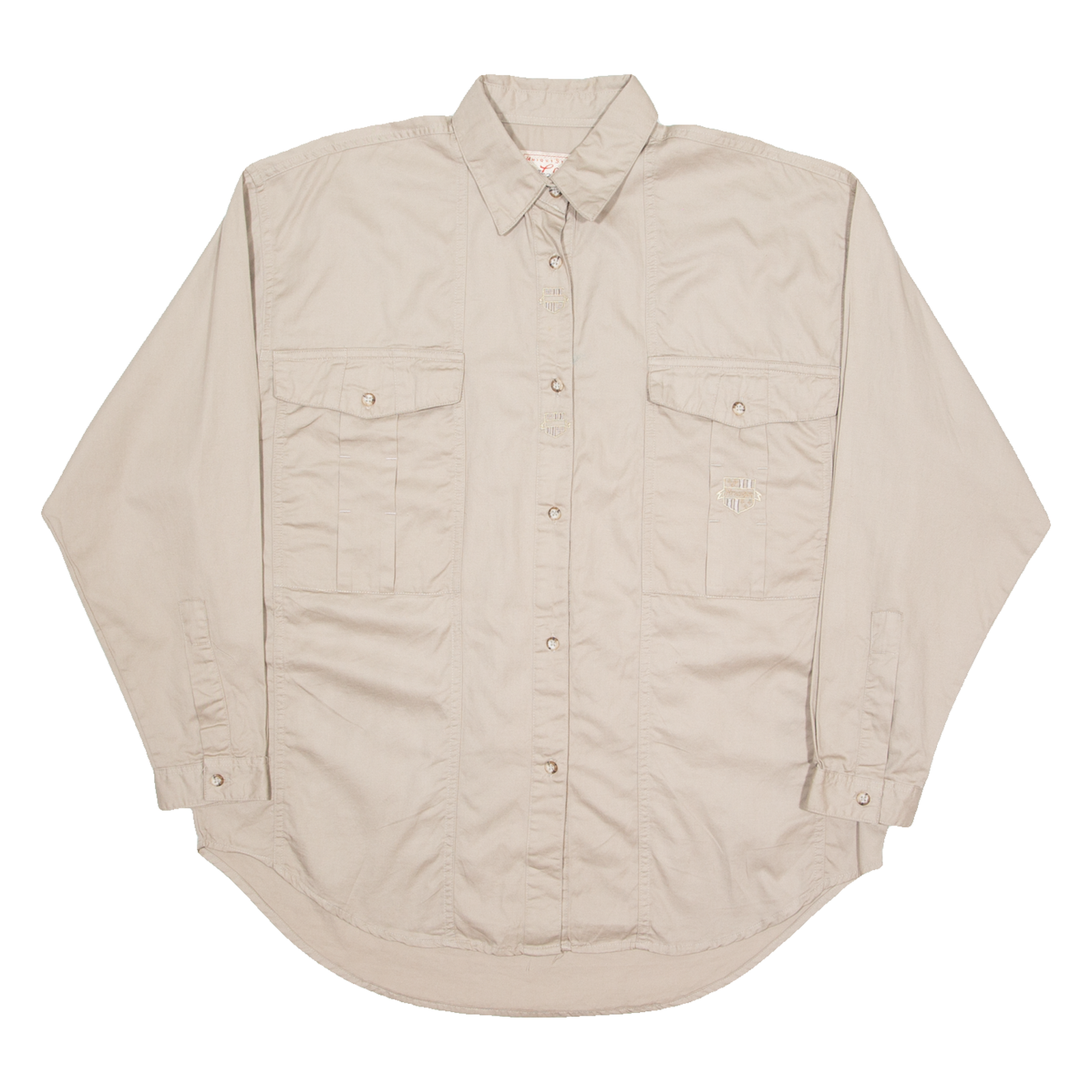 WRANGLER Womens Plain Shirt Beige Long Sleeve M Refurbished - N/A refurbished available on Cerqular
