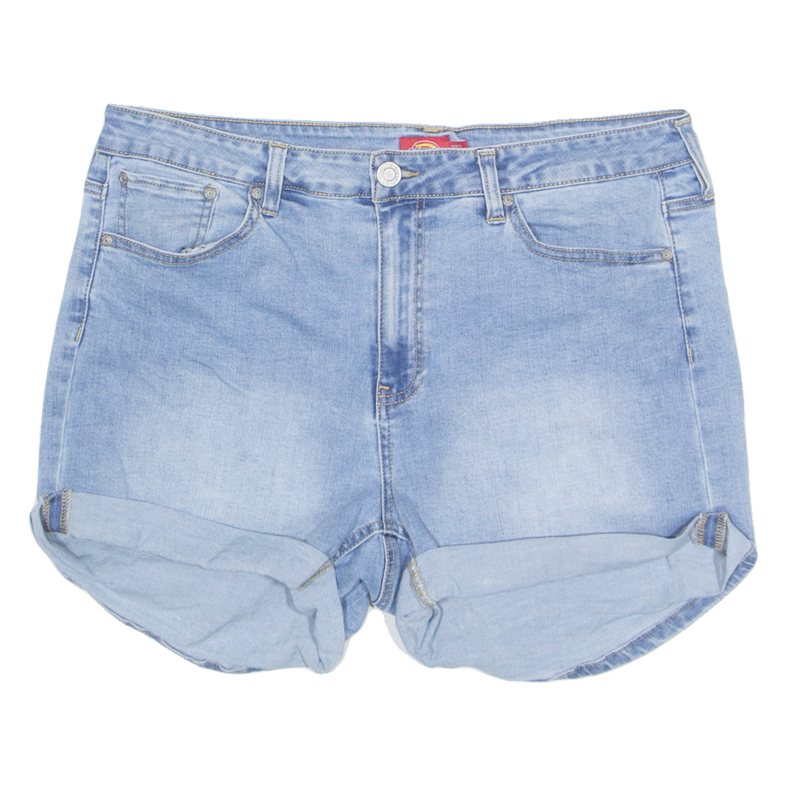 DICKIES Turn Up Stretch Womens Denim Shorts Blue L W36 Refurbished - N/A refurbished available on Cerqular
