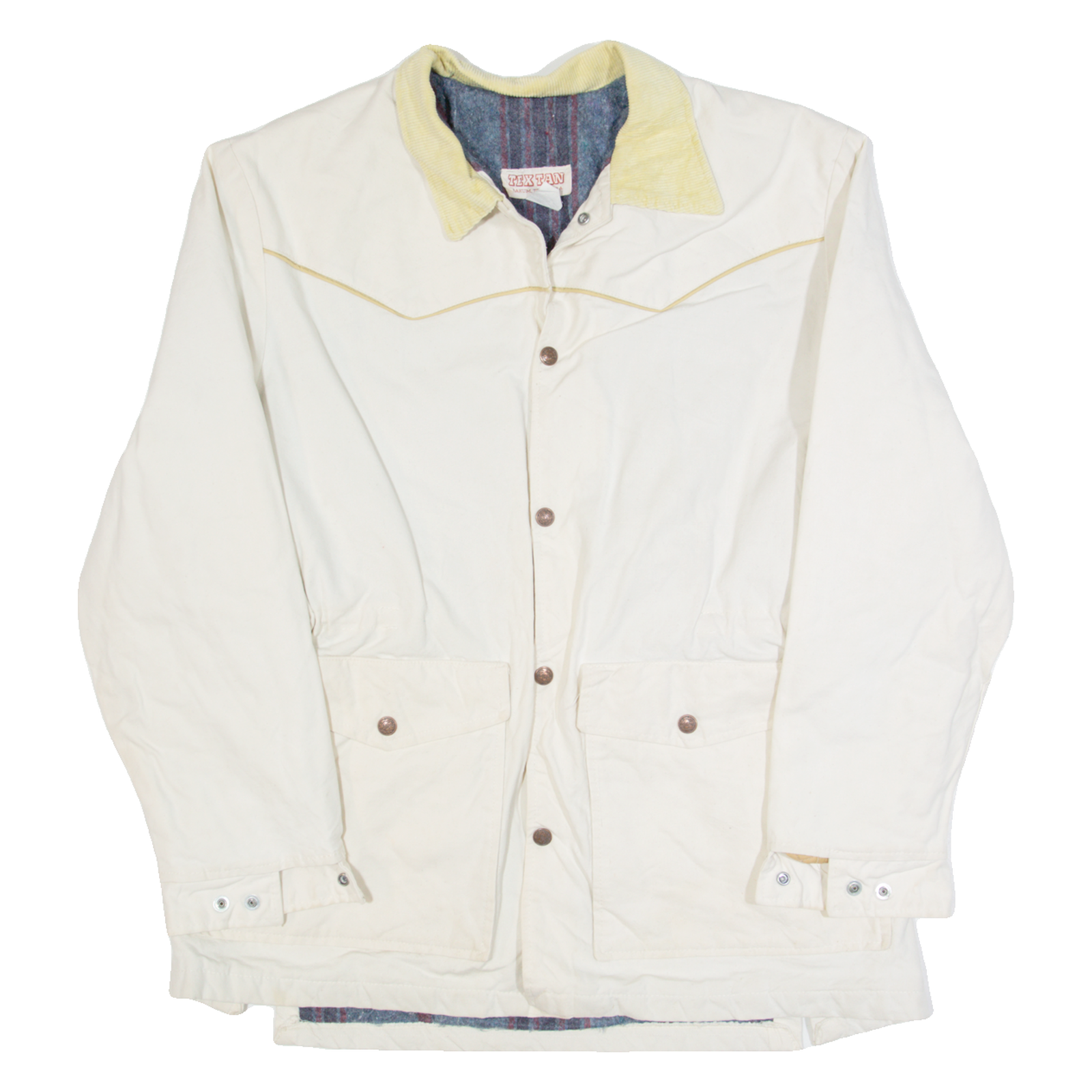 TEX TAN Blanket Lined Womens Chore Jacket Cream 90s M Refurbished - N/A refurbished available on Cerqular
