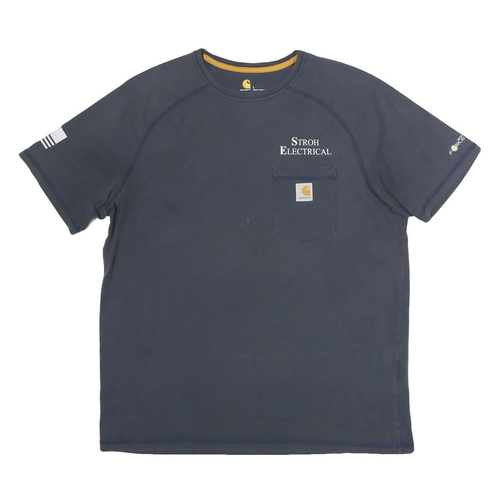 CARHARTT Mens Navy Blue Stroh Electrical Graphic T-Shirt L Short Sleeve Crew Refurbished - N/A refurbished available on Cerqular