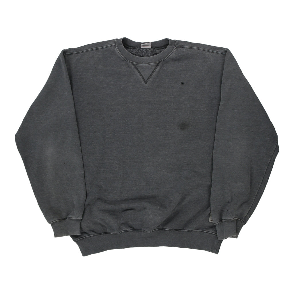 Carhartt Sweatshirt - Large Grey Cotton Blend | Size: large Refurbished - Thrifted (note: this is a term often used to describe second- refurbished available on Cerqular