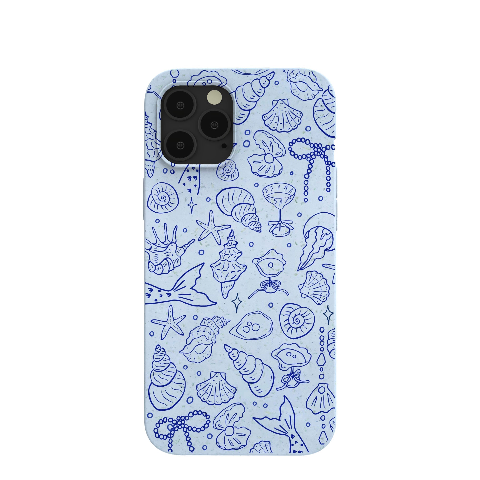 Powder Blue Ocean Charms iPhone 12 Pro Max Case Refurbished - Pela Case refurbished available on Cerqular
