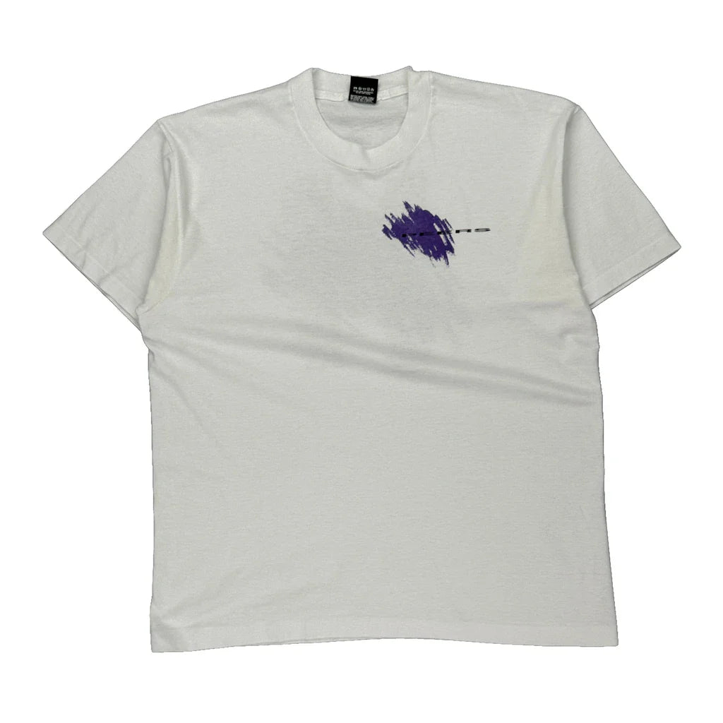 Screen Stars Graphic T-Shirt - XL Purple Cotton Blend Refurbished - Thrifted (note: this is a term often used to describe second- refurbished available on Cerqular