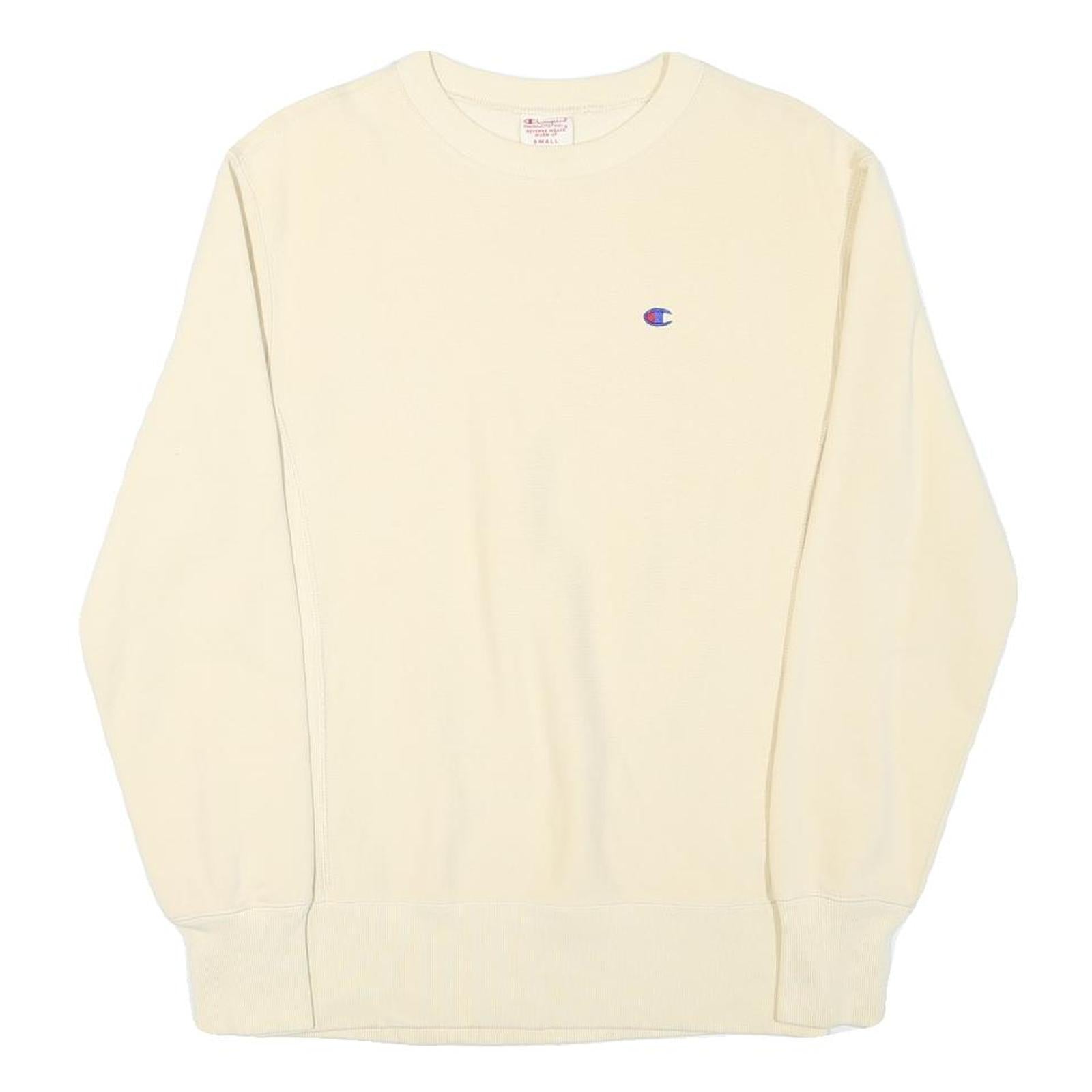 Buy CHAMPION Mens Cream Crew Neck S Cotton Blend Pullover Sweatshirt Classic Logo Refurbished - $33.79 CHAMPION Mens Cream Crew Neck S Cotton Blend Pullover Sweatshirt Classic Logo Refurbished - N/A refurbished available on Cerqular
