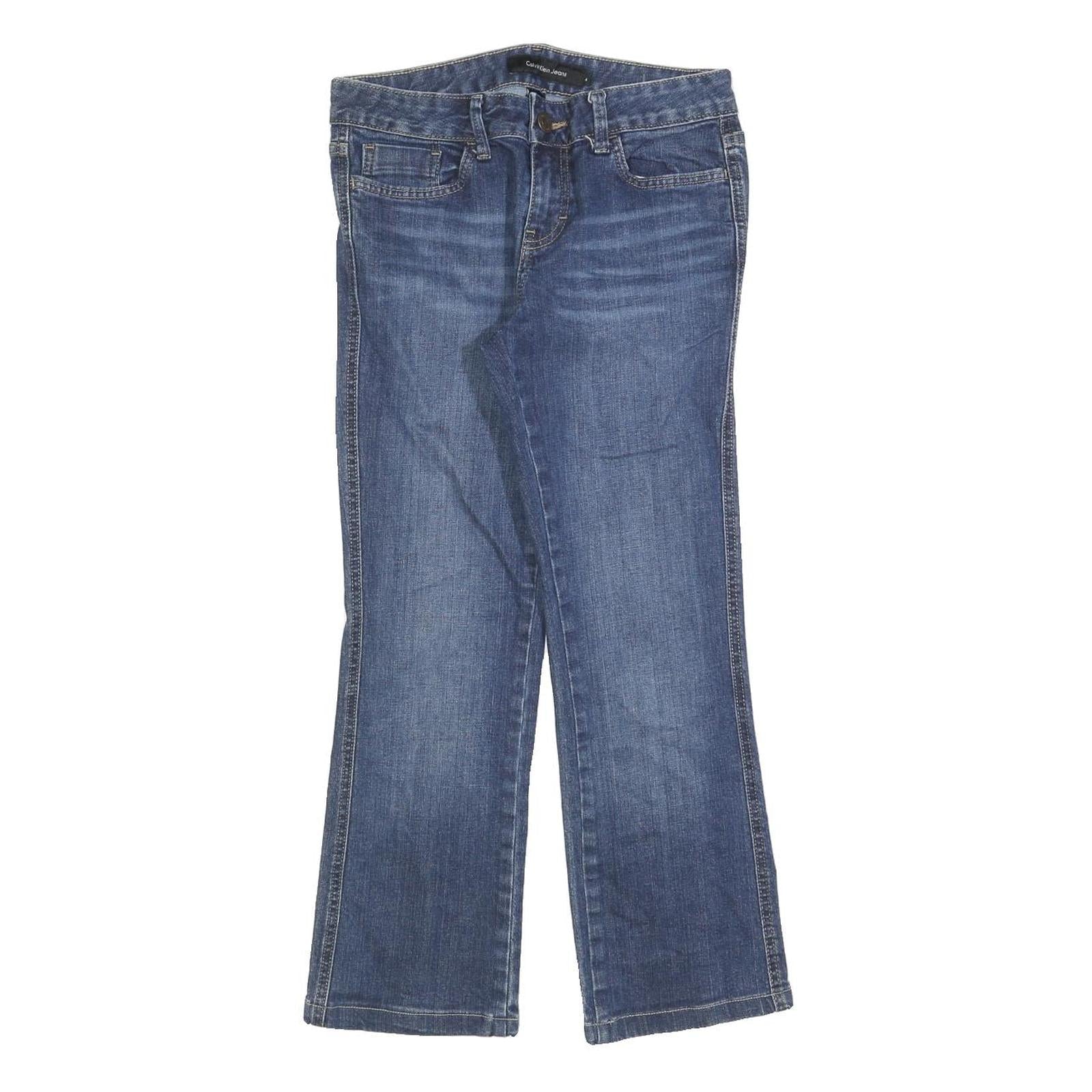 CALVIN KLEIN JEANS Womens Blue Regular Fit Straight Denim Jeans W28 L26 Classic Refurbished - N/A refurbished available on Cerqular
