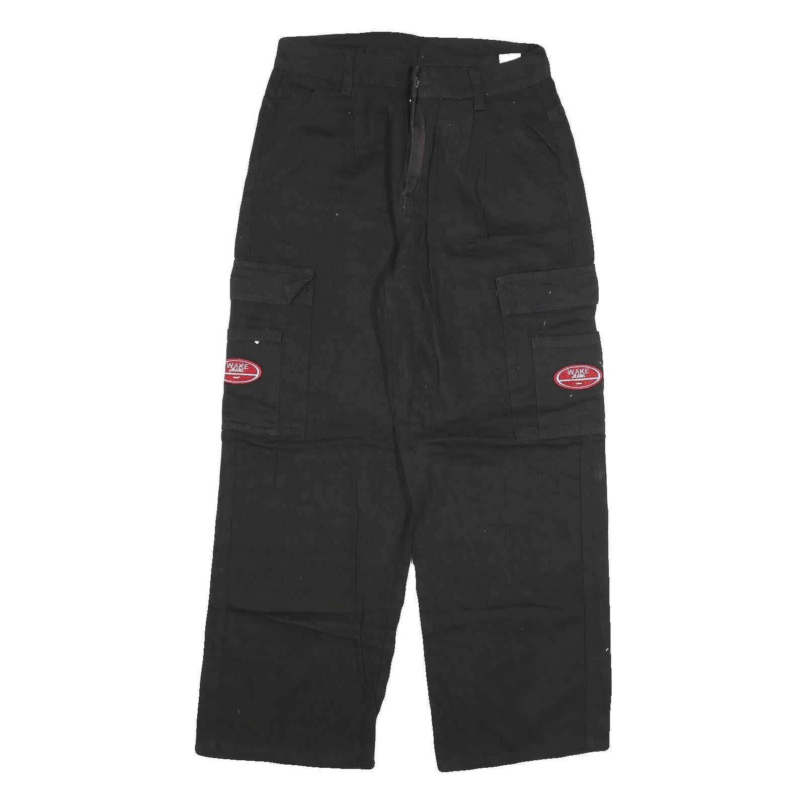 Buy WAKE Womens Relaxed Black Cargo Denim Jeans W28 L27 Utility Pockets Zip Closure Refurbished - $32.49 WAKE Womens Relaxed Black Cargo Denim Jeans W28 L27 Utility Pockets Zip Closure Refurbished - N/A refurbished available on Cerqular