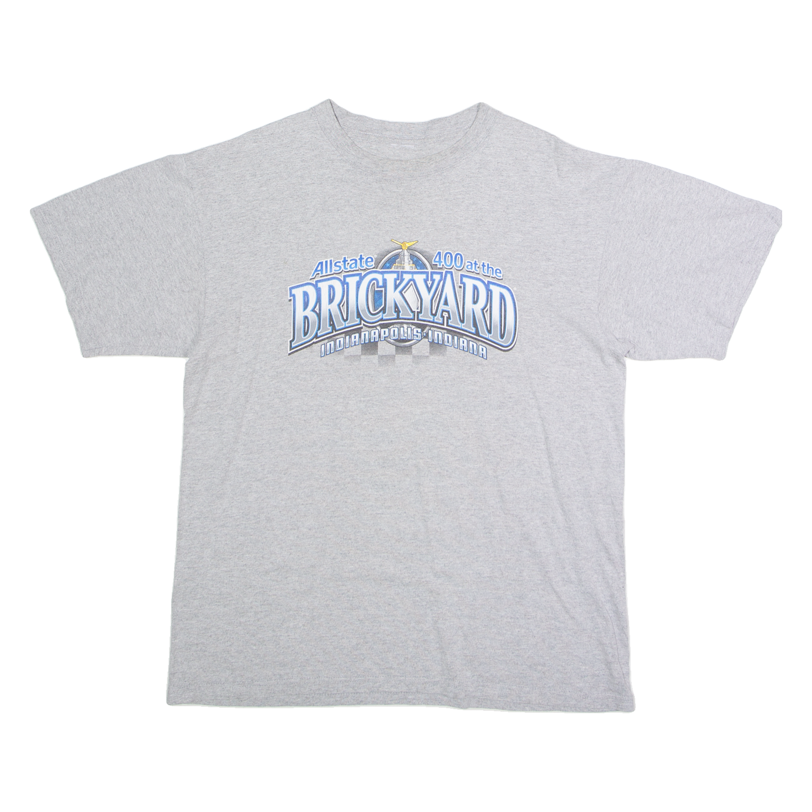 2009 Allstate Brickyard 400 NASCAR Racing Mens T-Shirt Grey USA Crew Neck L Refurbished - N/A refurbished available on Cerqular