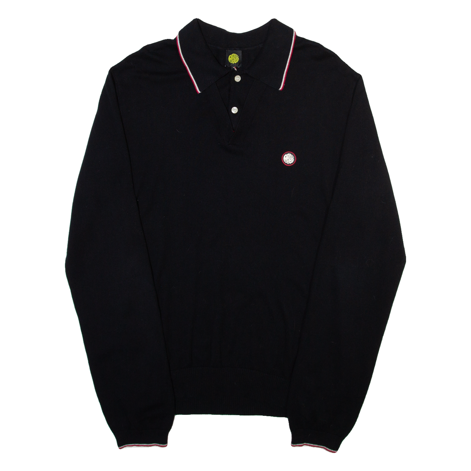 PRETTY GREEN Mens Polo Shirt Black Long Sleeve M Refurbished - N/A refurbished available on Cerqular