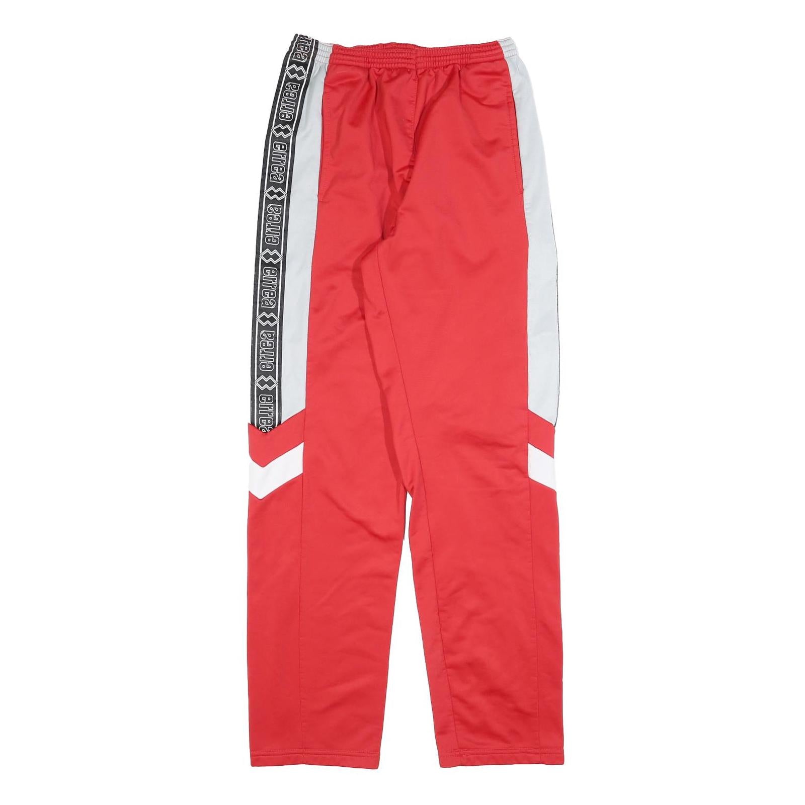 ERREA Mens Joggers Red & White S W28 L31 Polyester Blend Slim Tapered Refurbished - N/A refurbished available on Cerqular