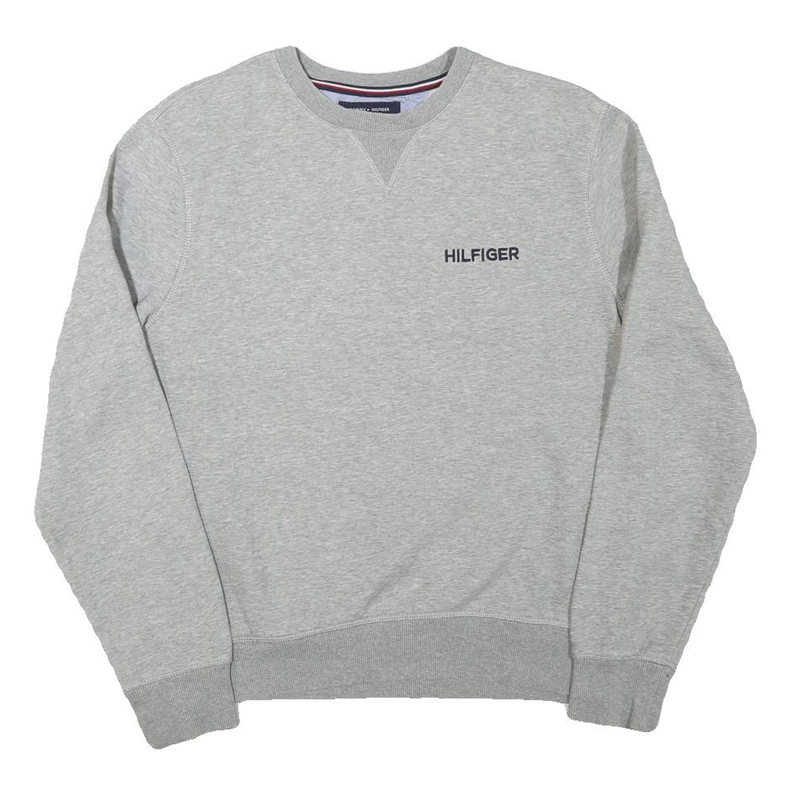 TOMMY HILFIGER Mens Grey Crew Neck M Cotton Blend Sweatshirt Casual Refurbished - N/A refurbished available on Cerqular
